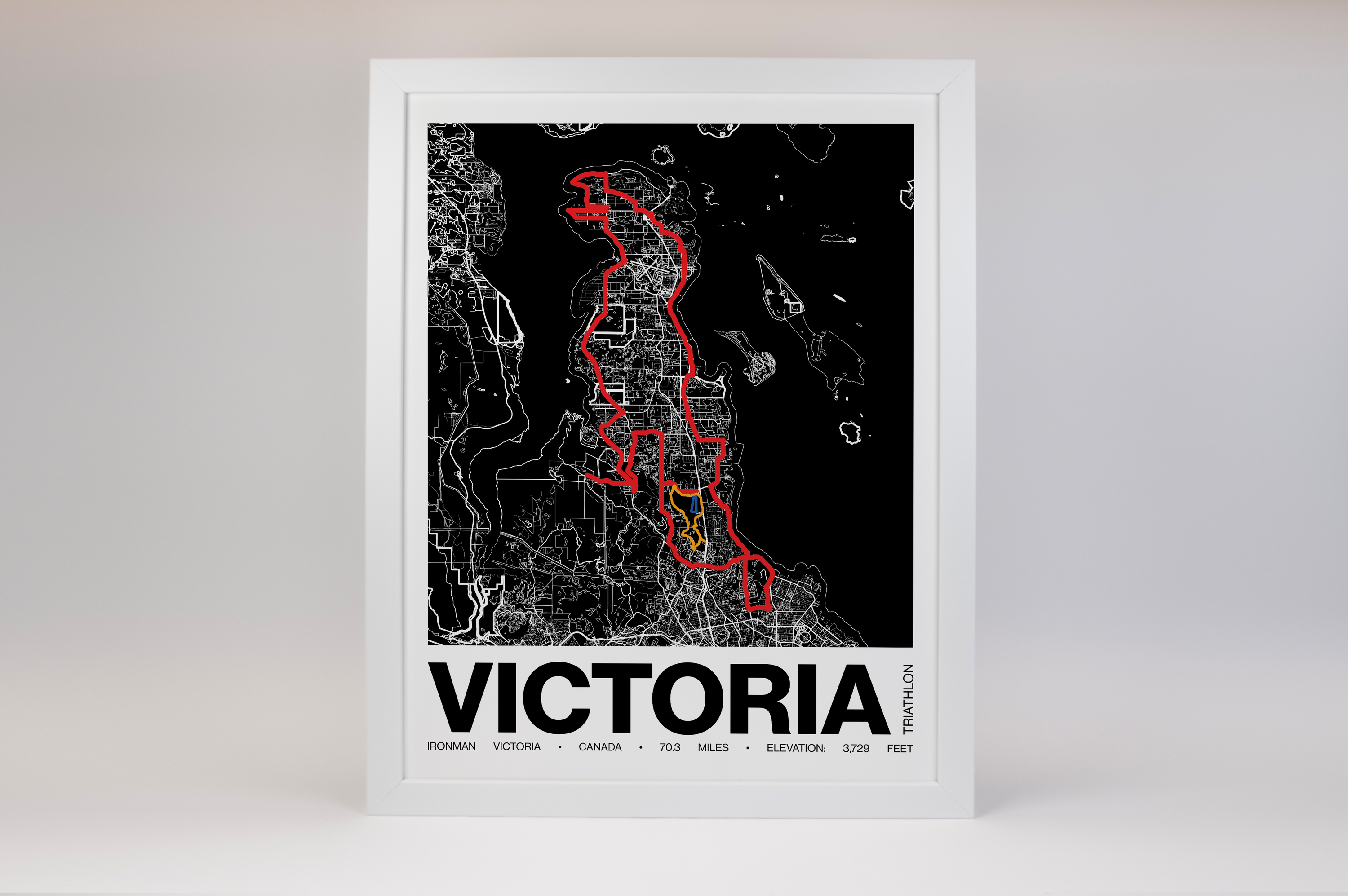 Ironman 70.3 Victoria Poster - Grid Style