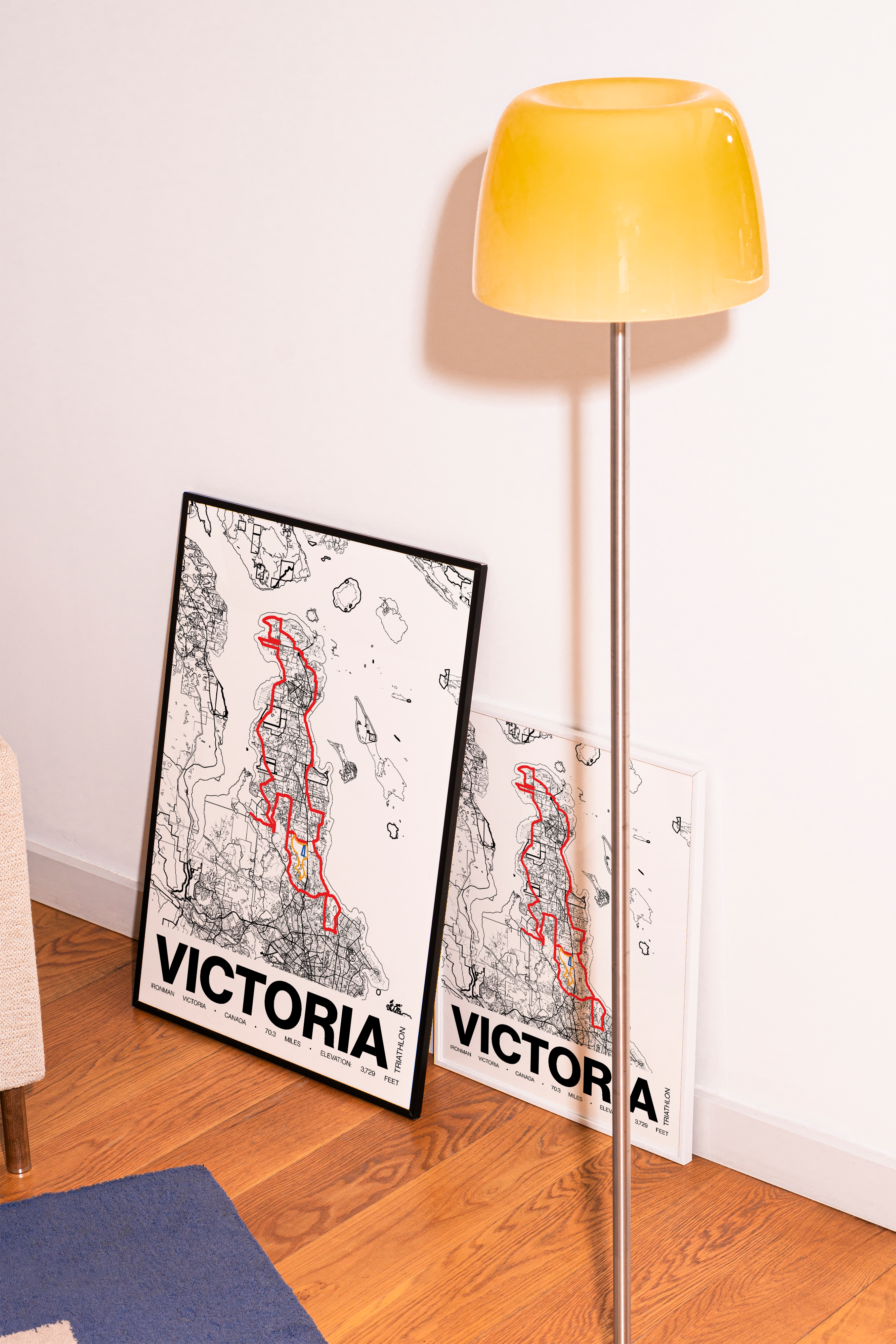 Ironman 70.3 Victoria Poster - Grid Style