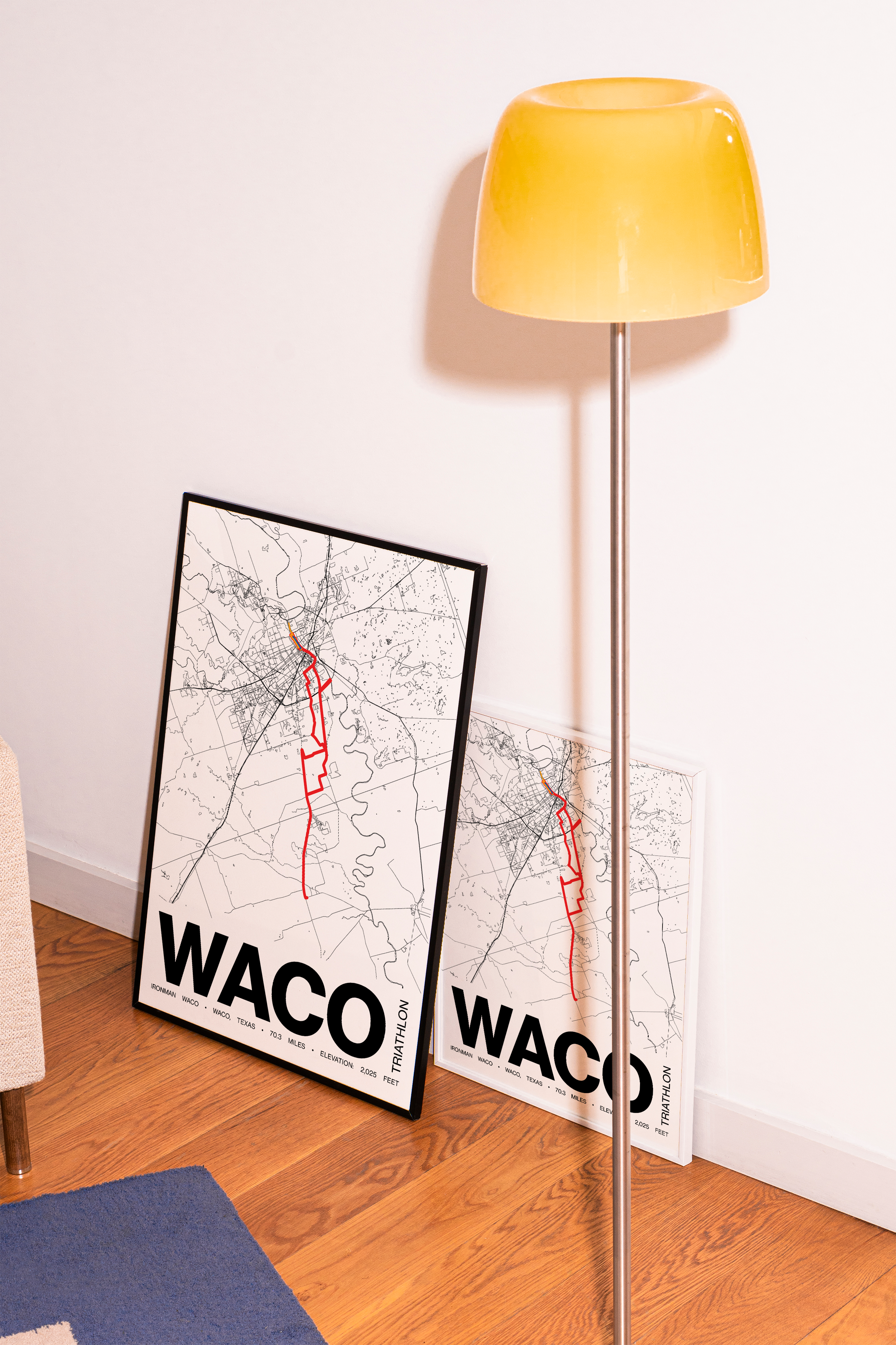 Ironman 70.3 Waco Poster - Grid Style