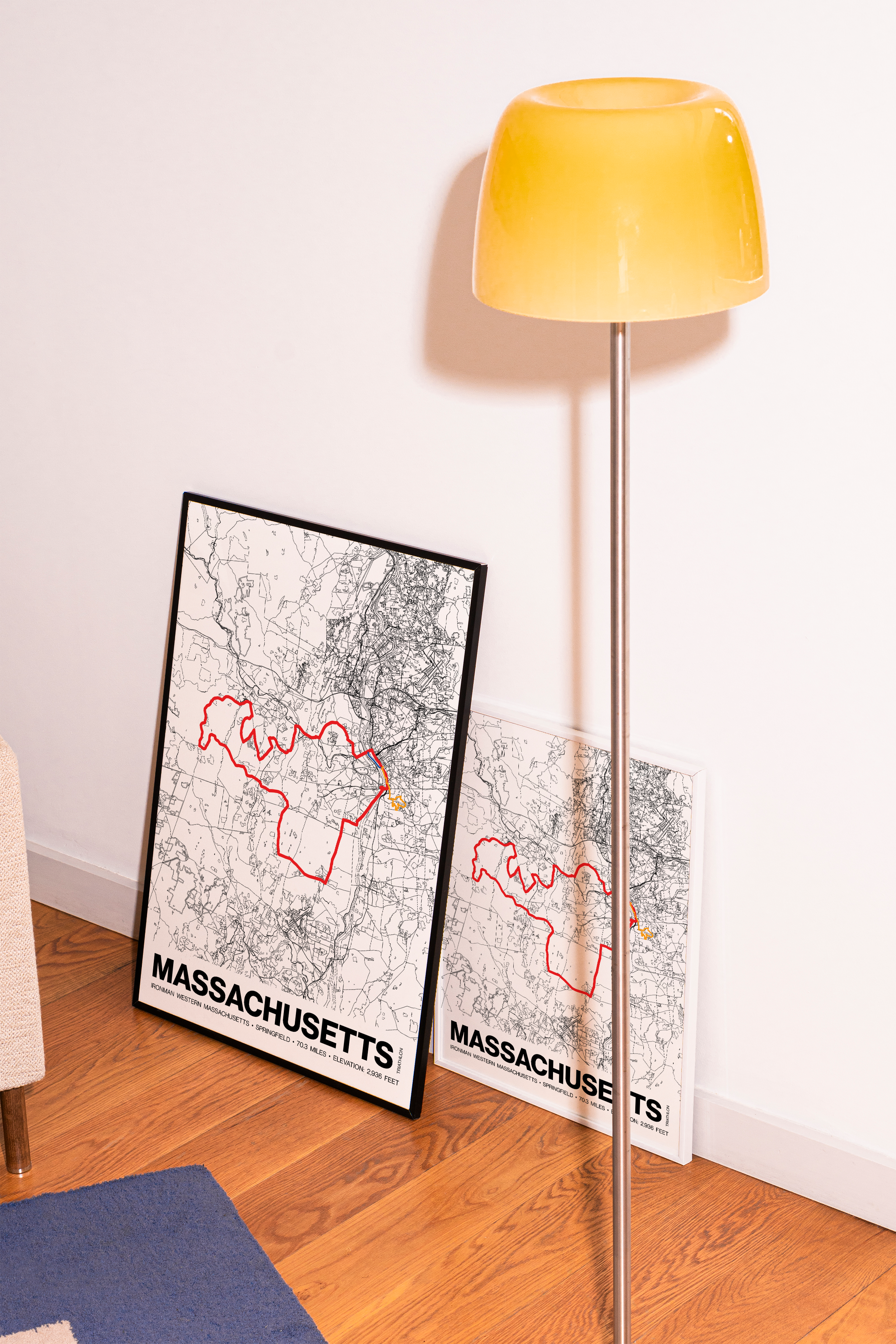 Ironman 70.3 Western Massachusetts Poster - Grid Style