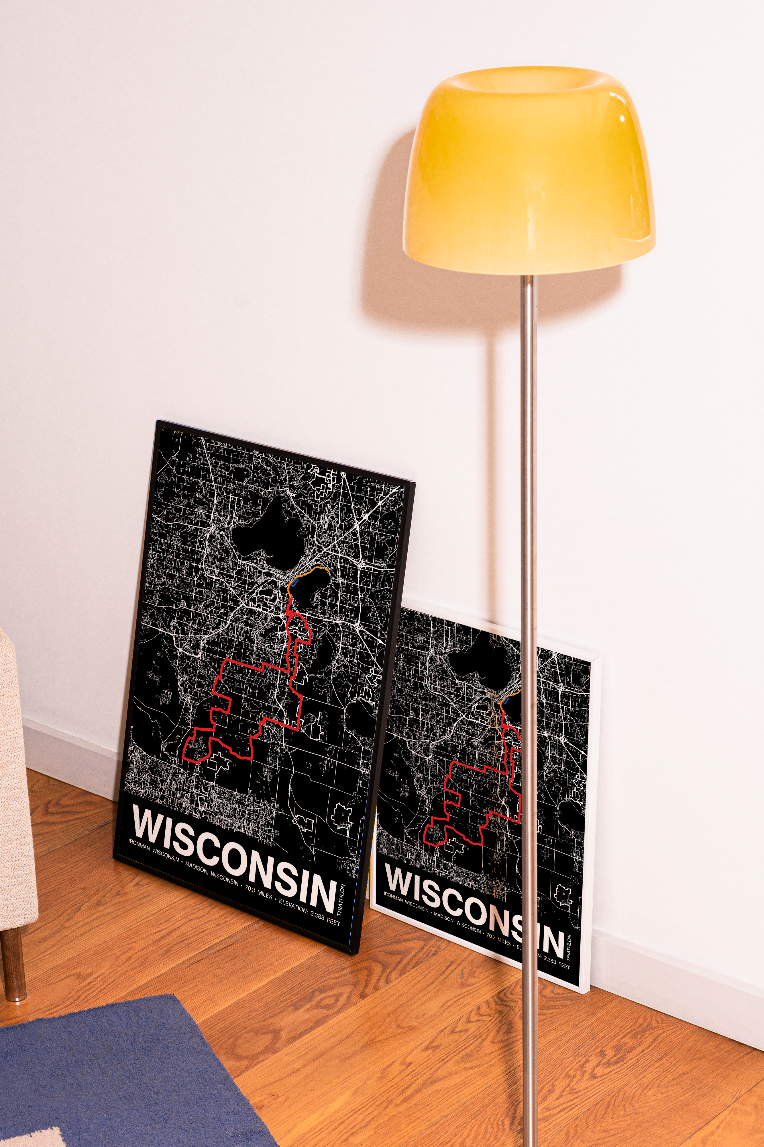 Ironman 70.3 Wisconsin Poster - Grid Style
