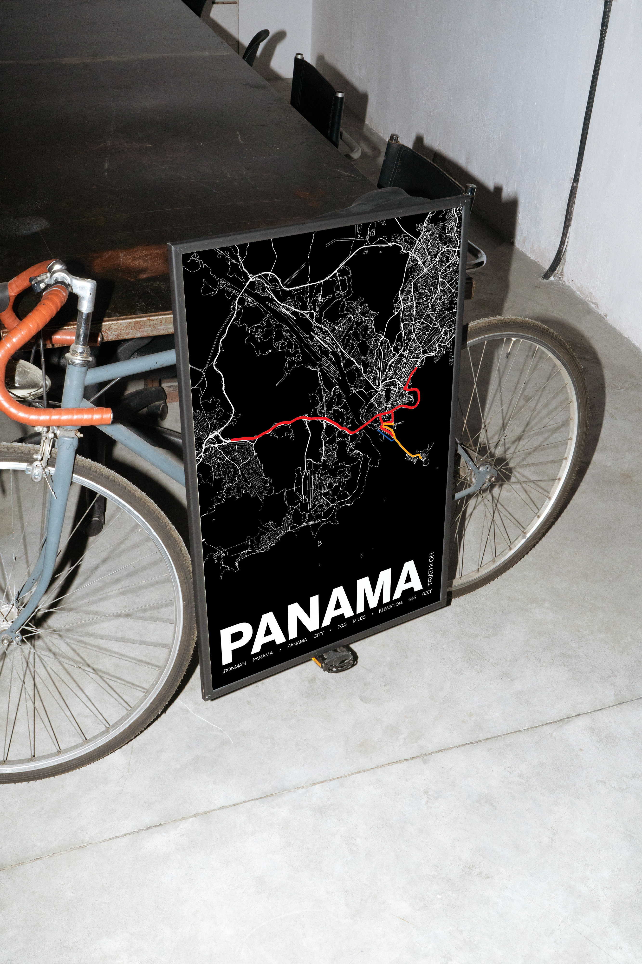 Ironman 70.3 Panama Poster - Grid Style