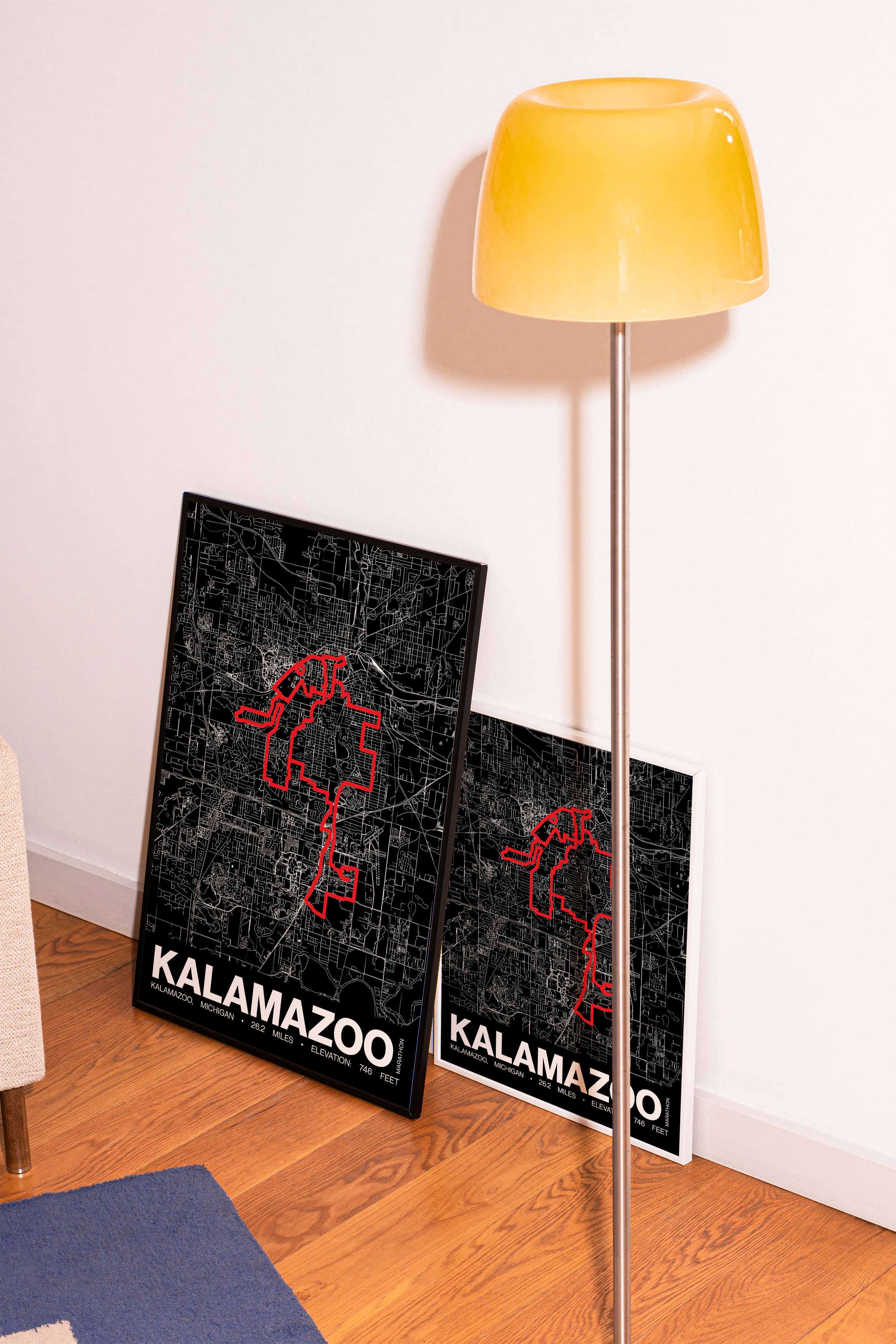Kalamazoo Marathon Poster - Grid Style