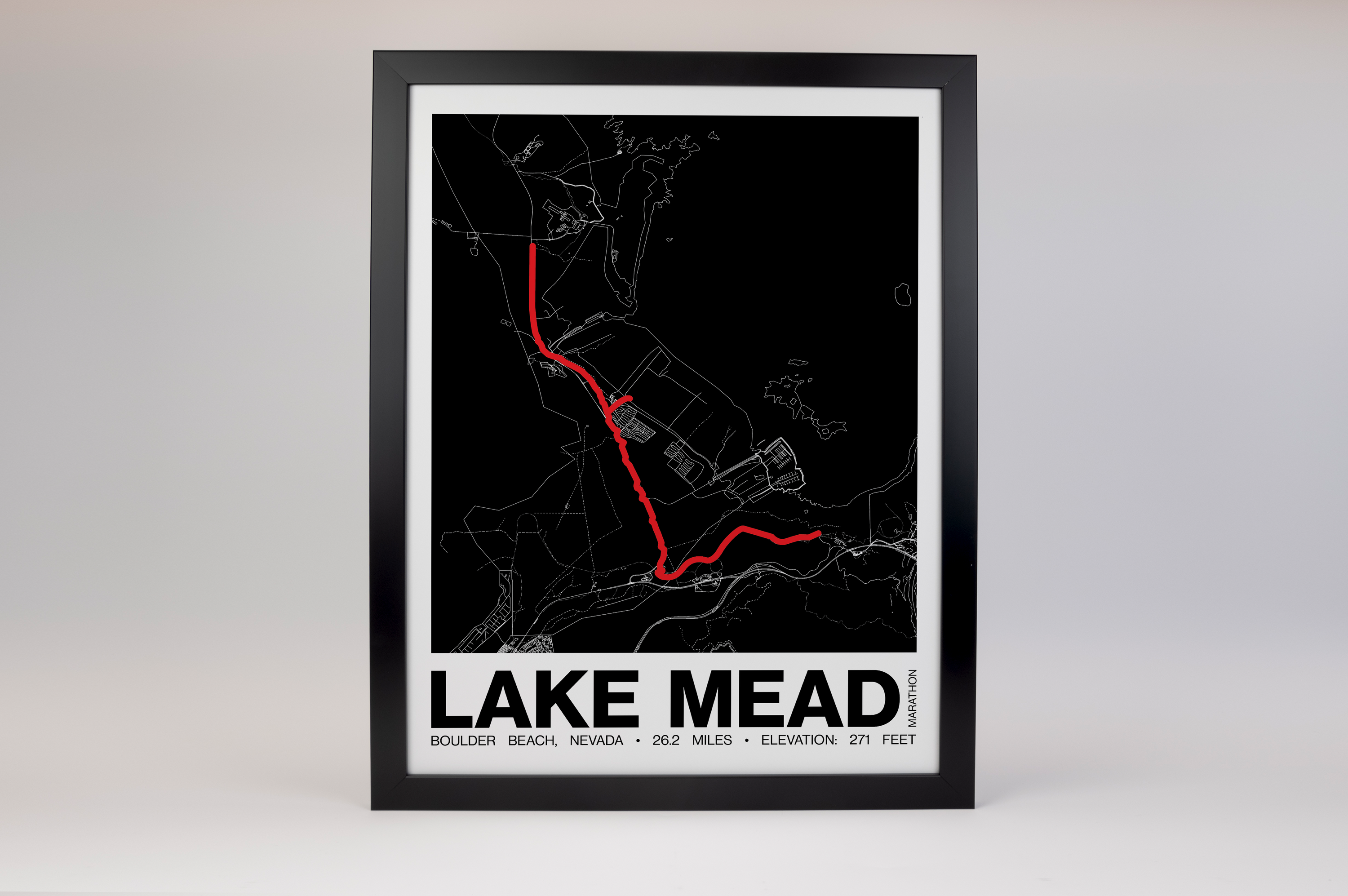 Lake Mead Marathon Poster - Grid Style