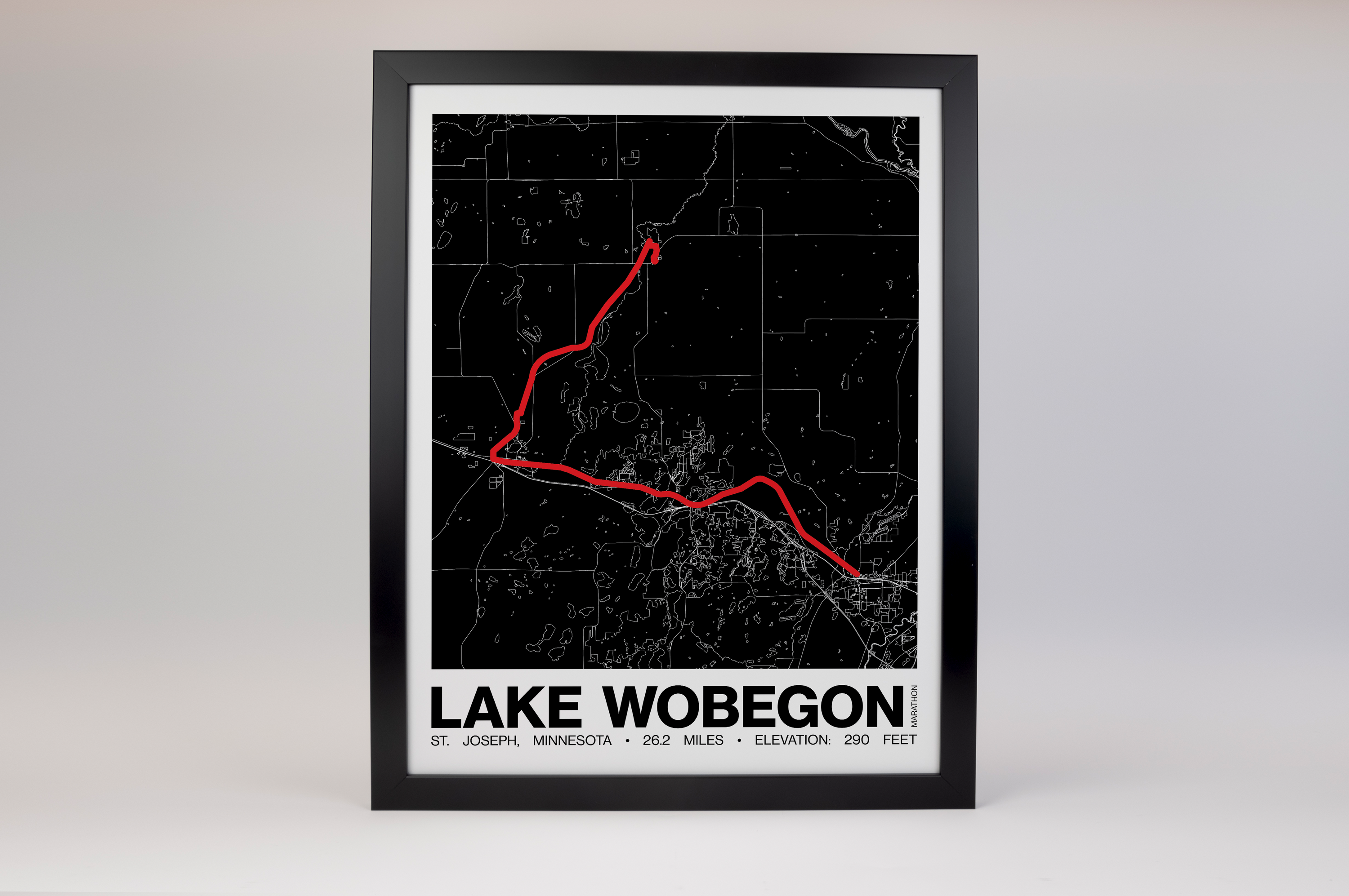 Lake Wobegon Marathon Poster - Grid Style