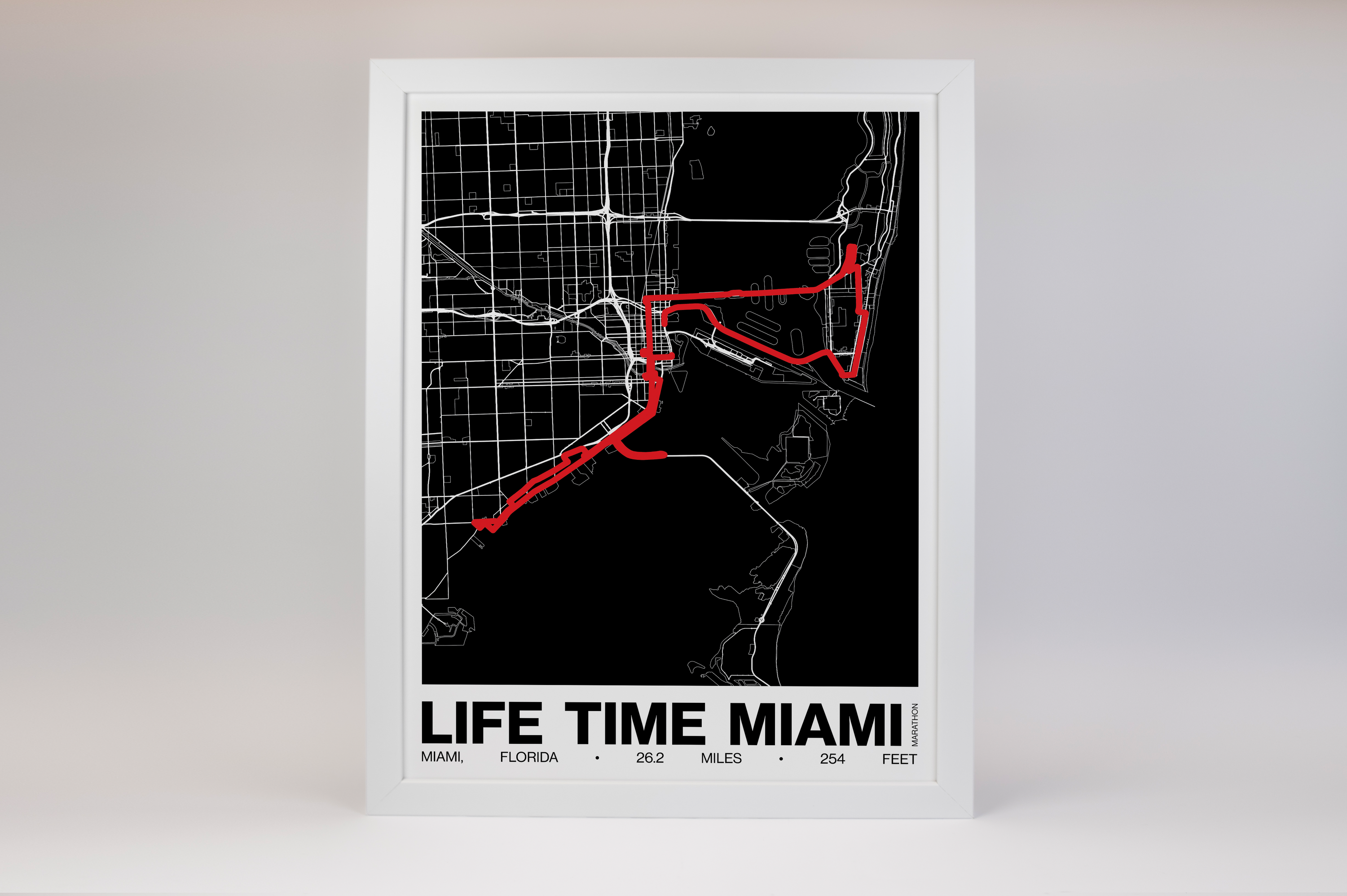 Life Time Miami Marathon Poster - Grid Style
