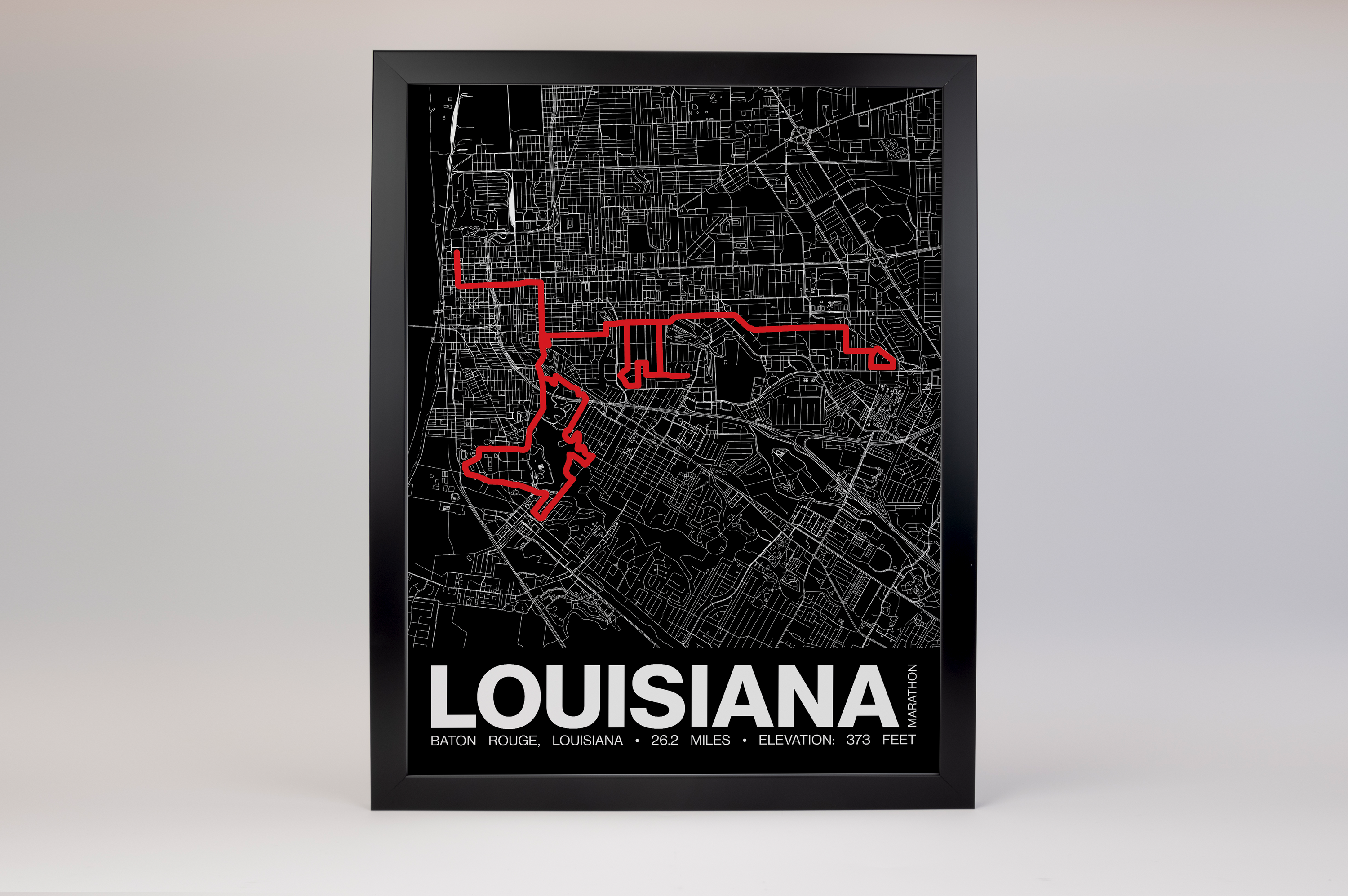 Louisiana Marathon Poster - Grid Style