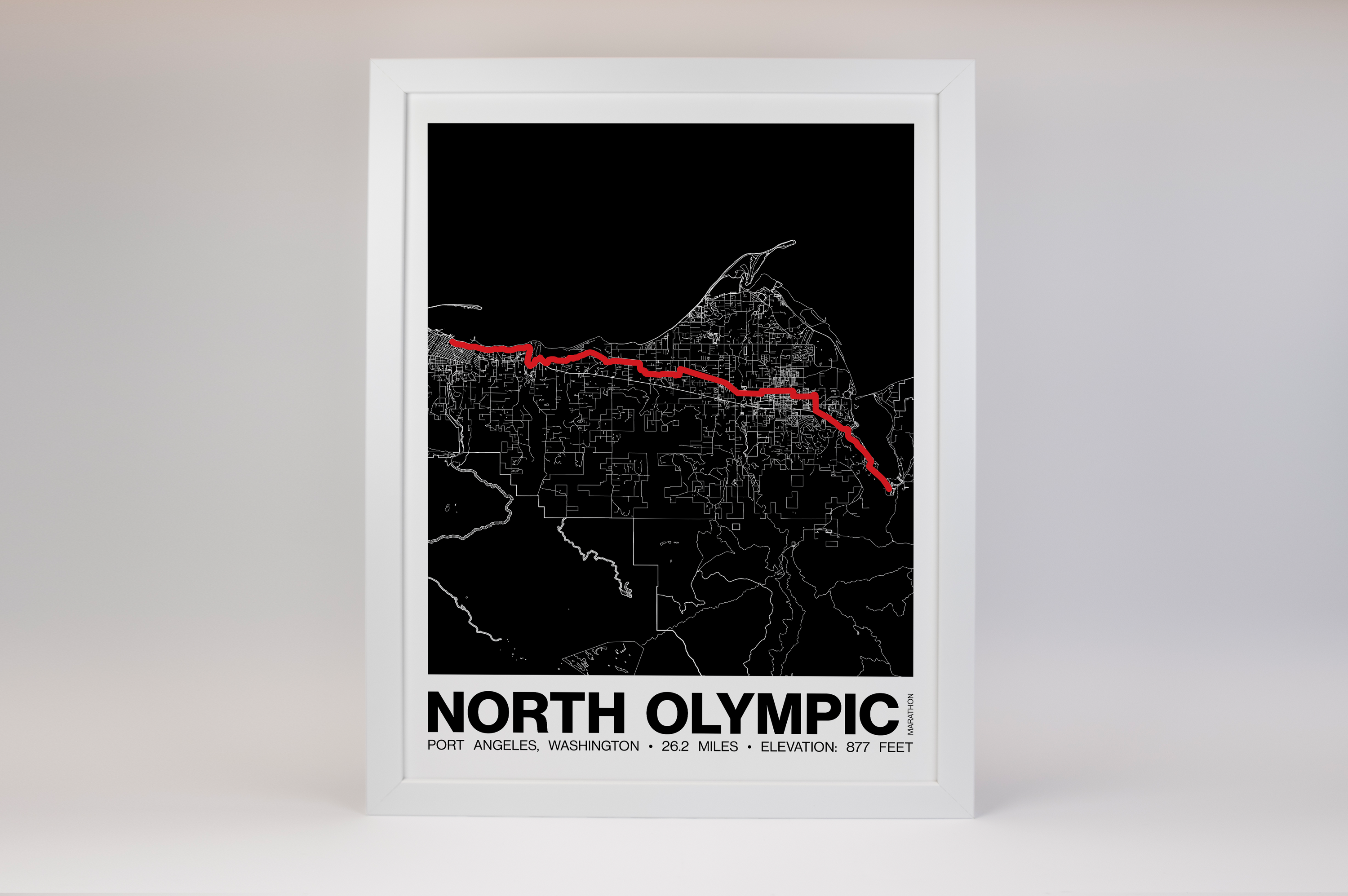 North Olympic Discovery Marathon Poster - Grid Style
