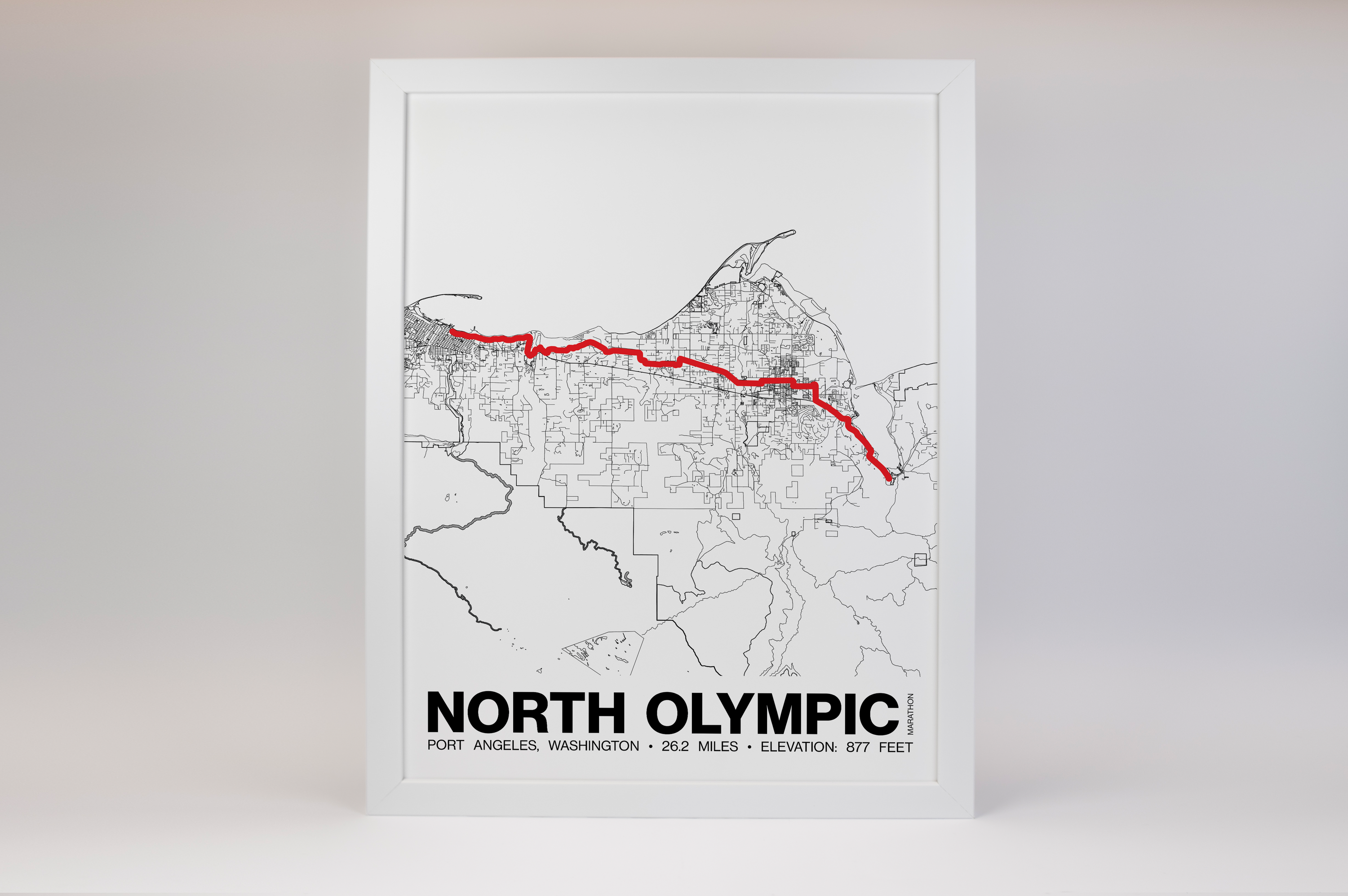 North Olympic Discovery Marathon Poster - Grid Style