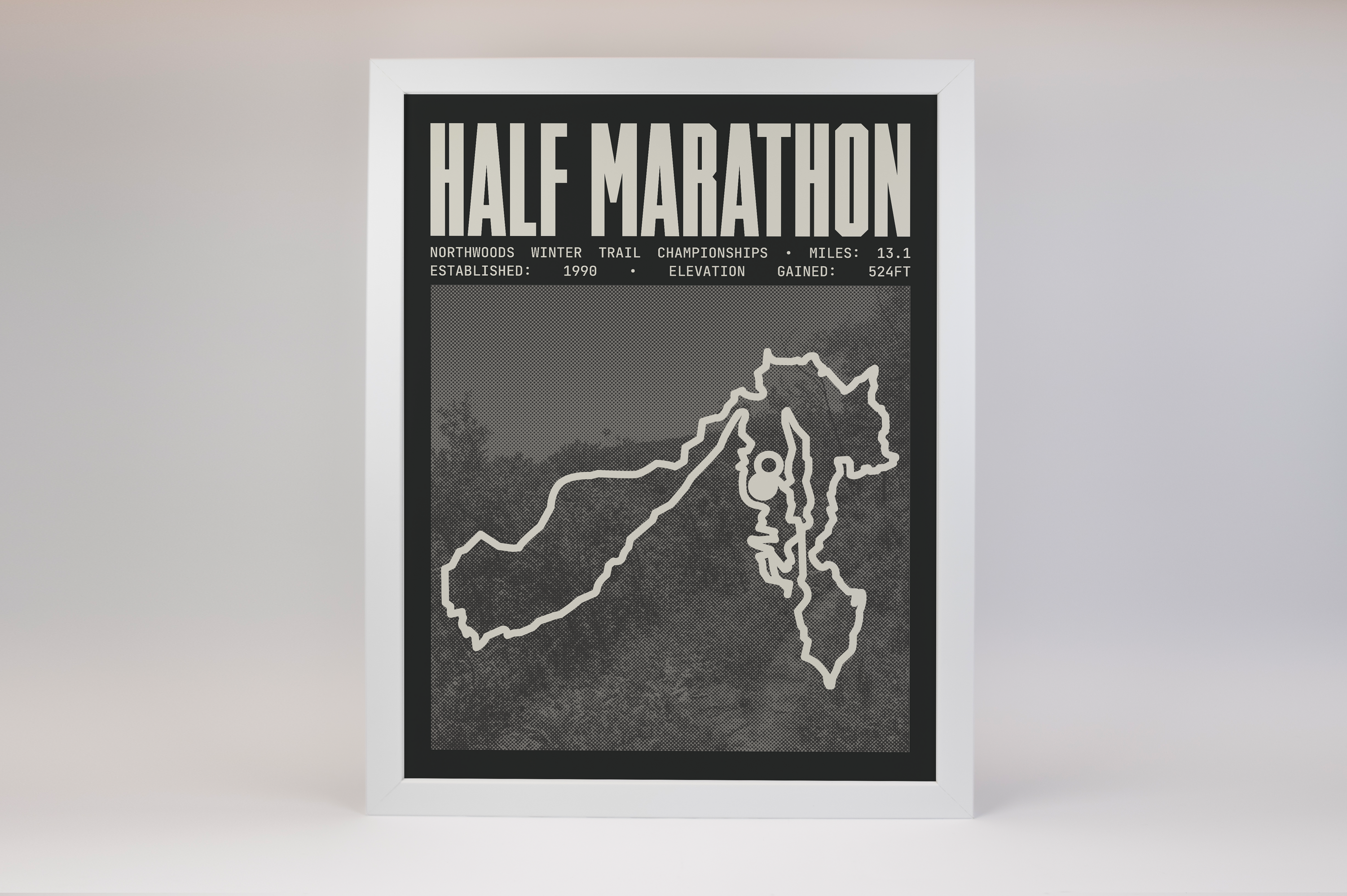 Northwoods Winter Trial Championships Half-Marathon Poster