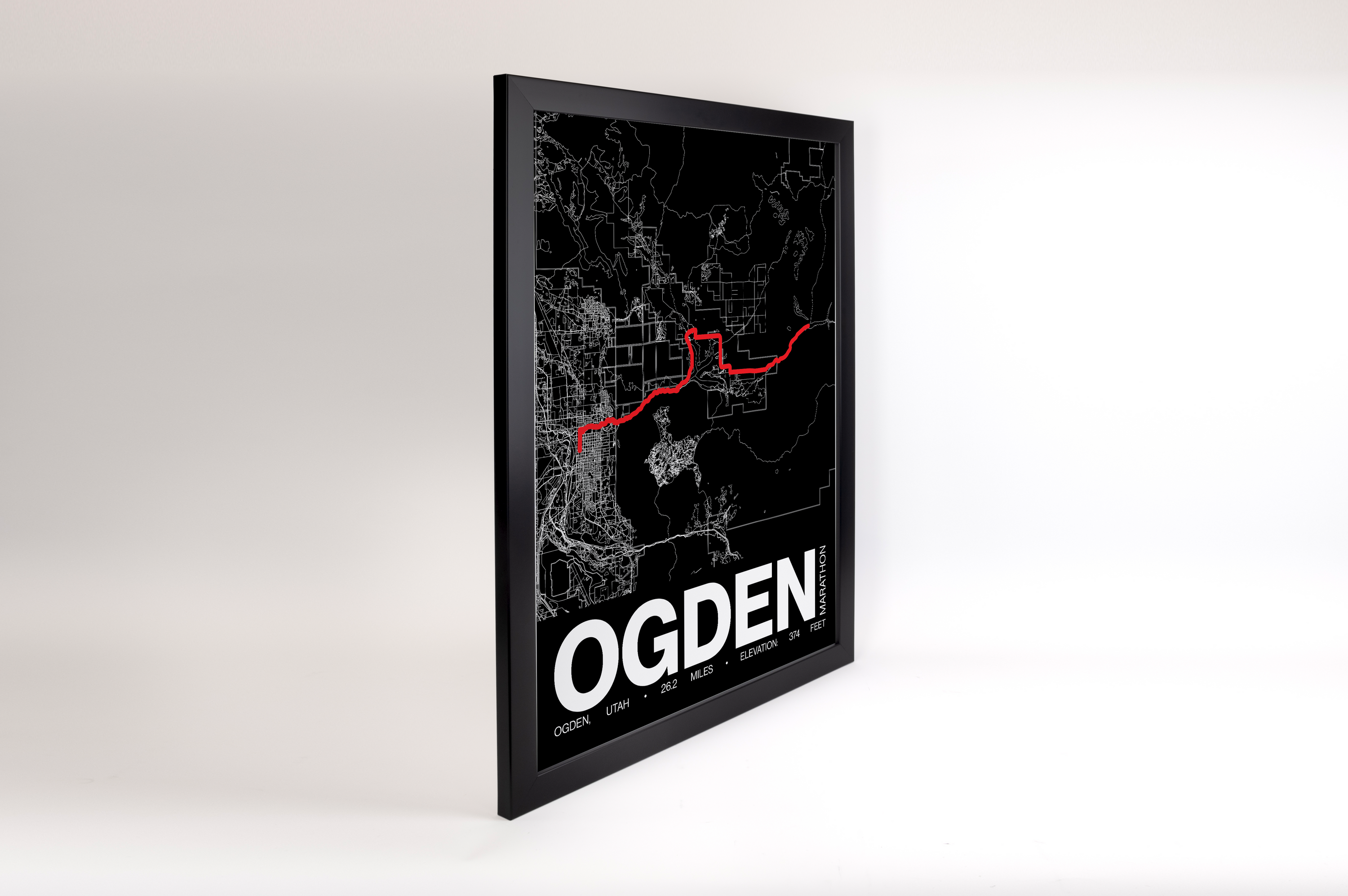 Ogden Marathon Poster - Grid Style