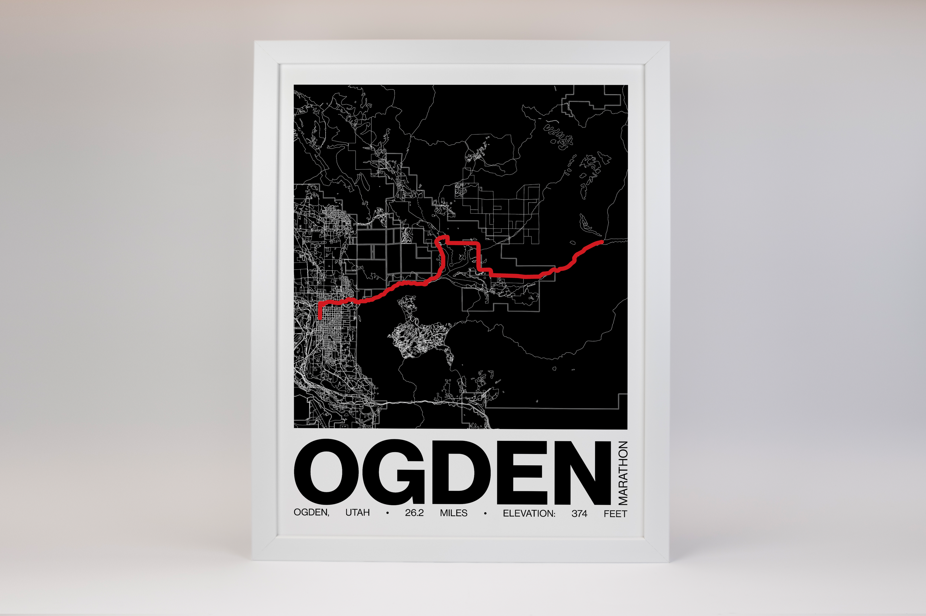 Ogden Marathon Poster - Grid Style