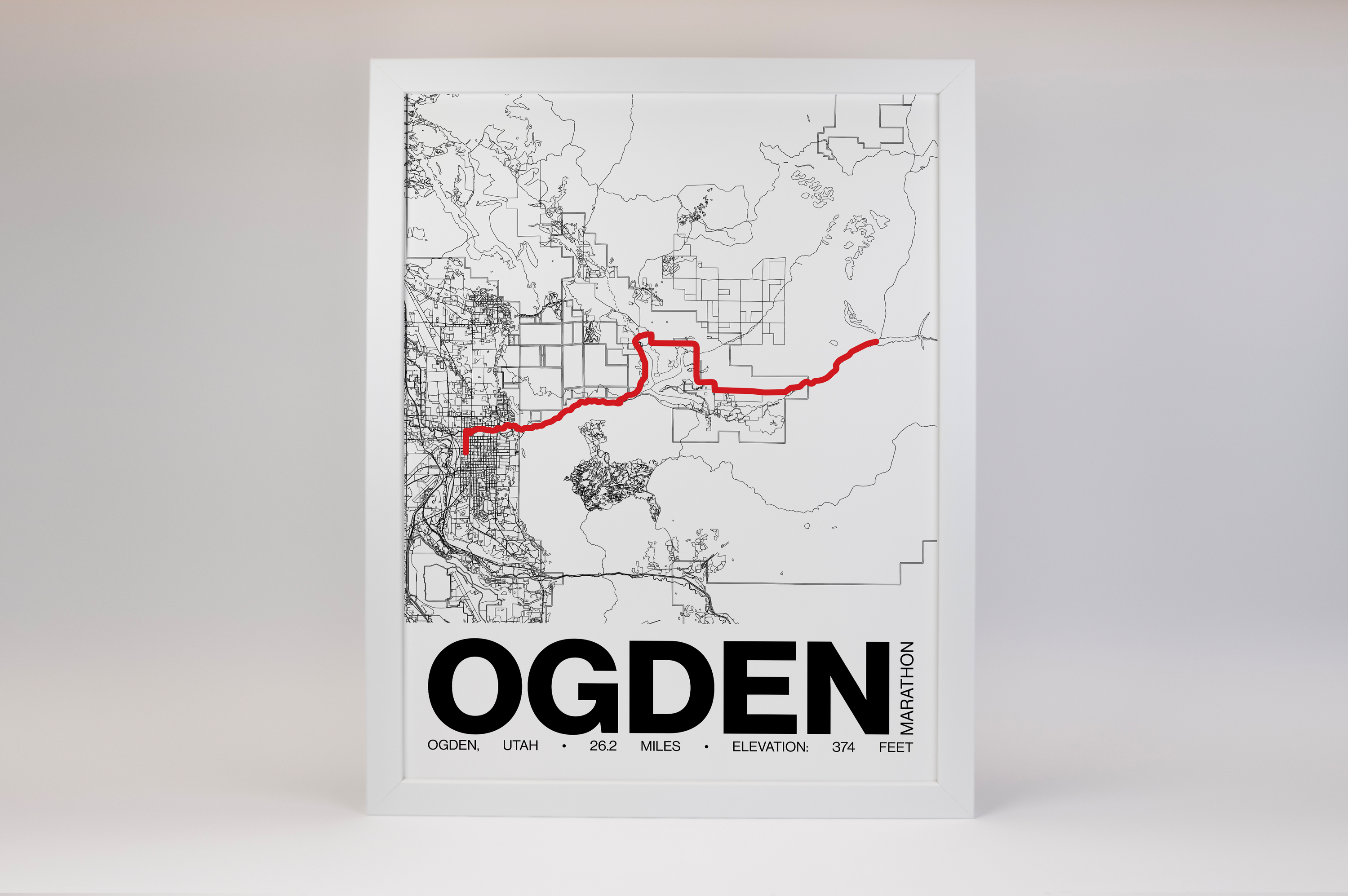 Ogden Marathon Poster - Grid Style