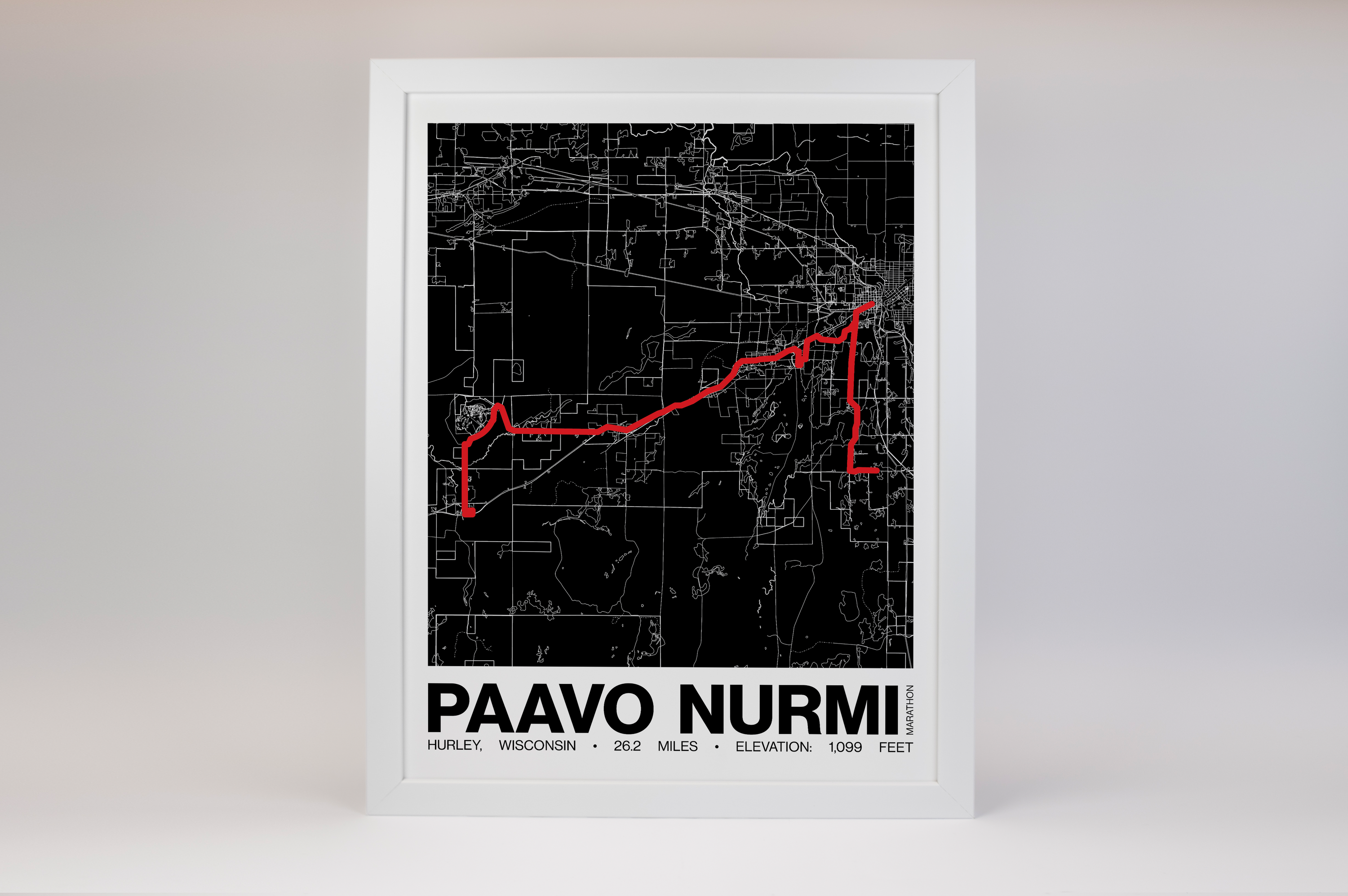Paavo Nurmi Marathon Poster - Grid Style
