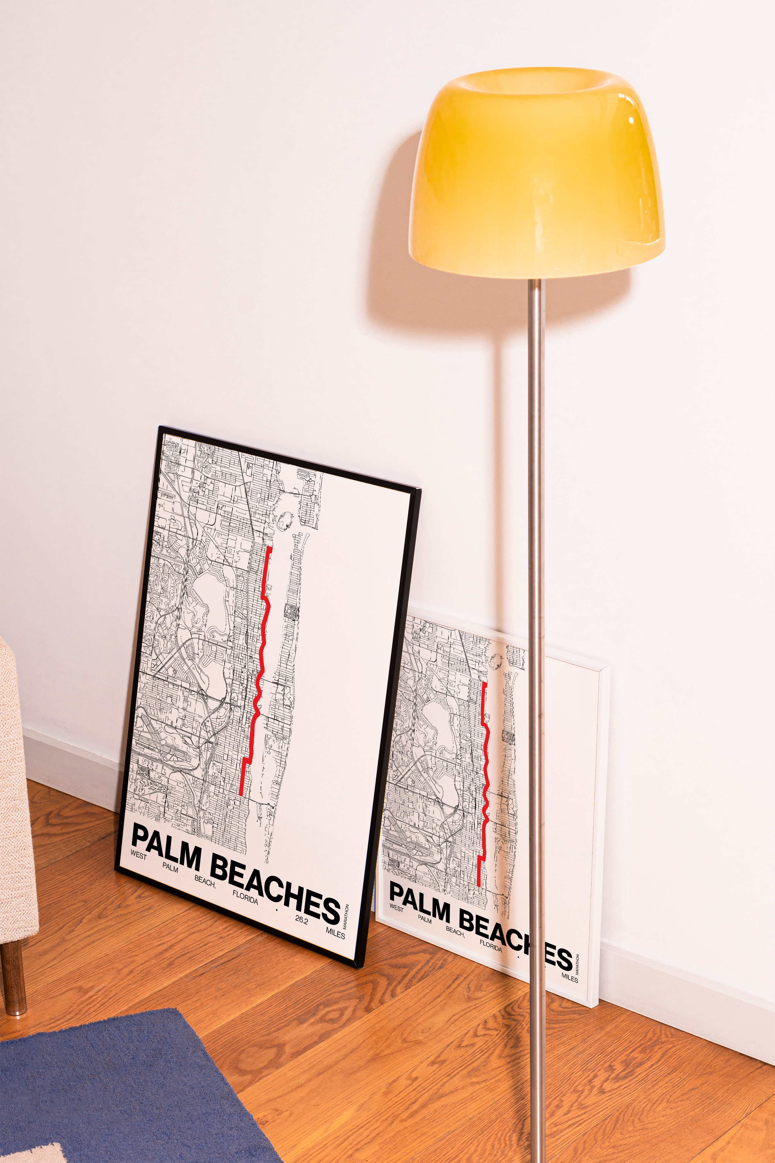 Palm Beaches Marathon Poster - Grid Style