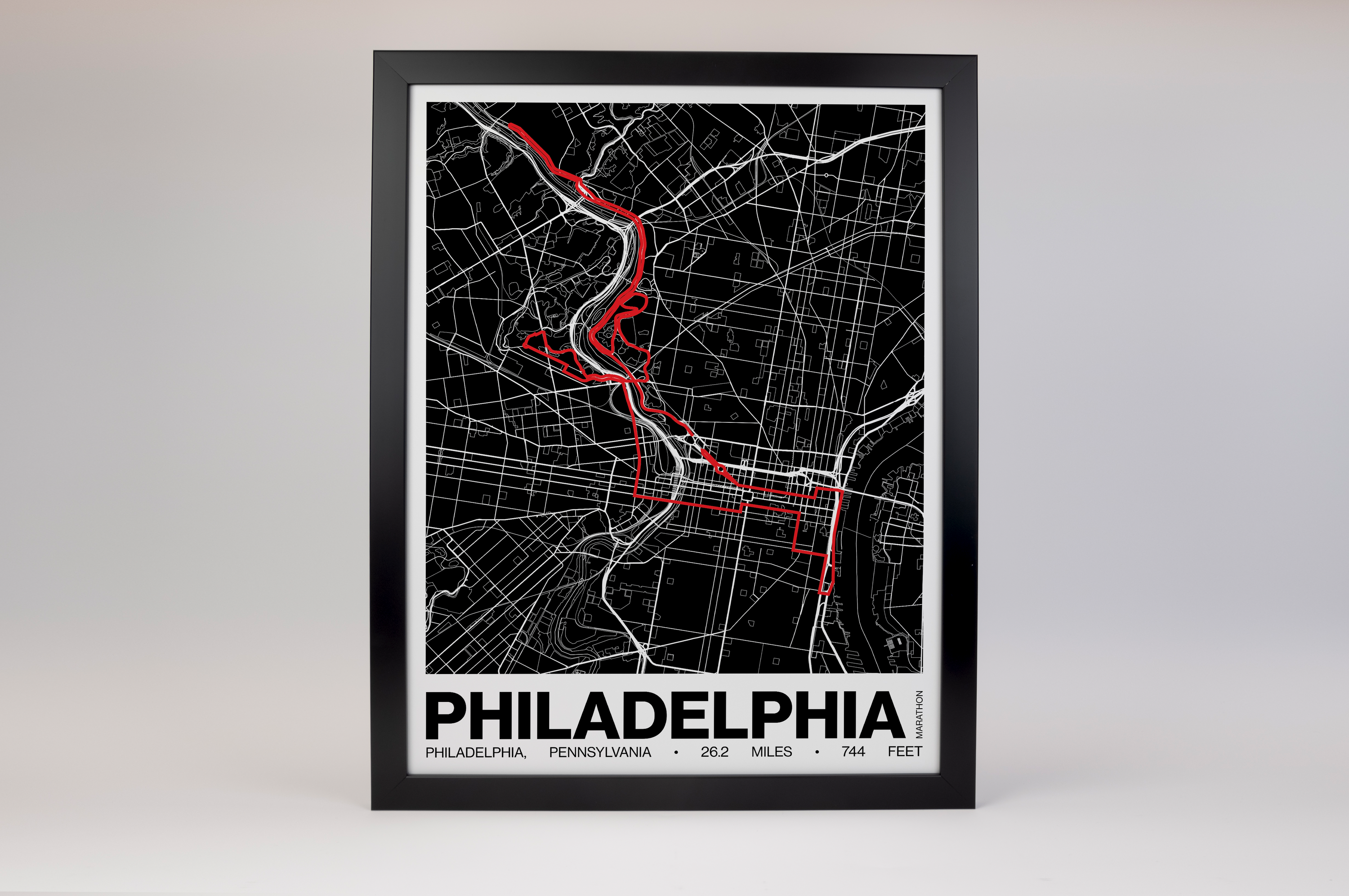 Philadelphia Marathon Poster - Grid Style