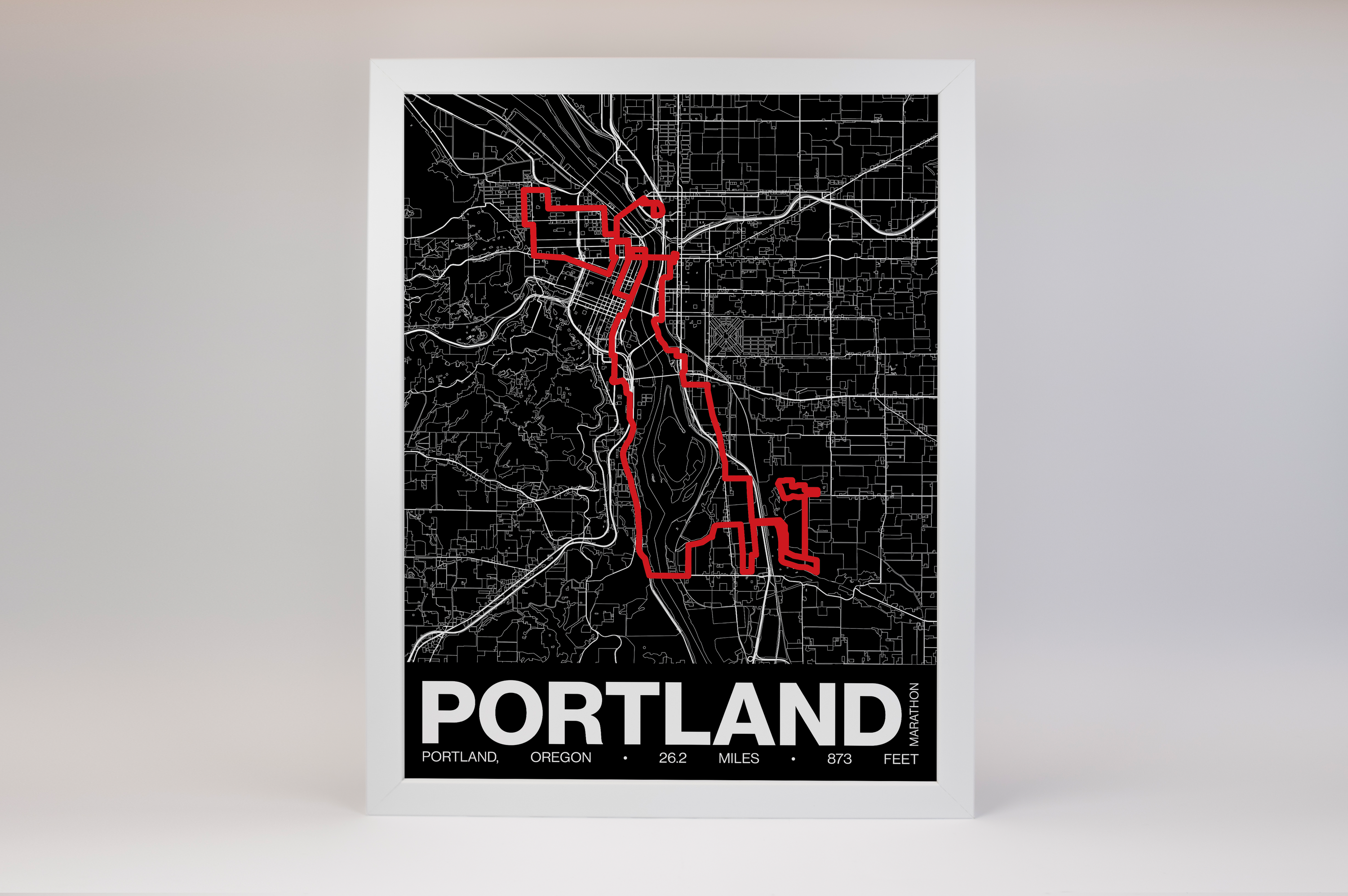 Portland Marathon Poster - Grid Style