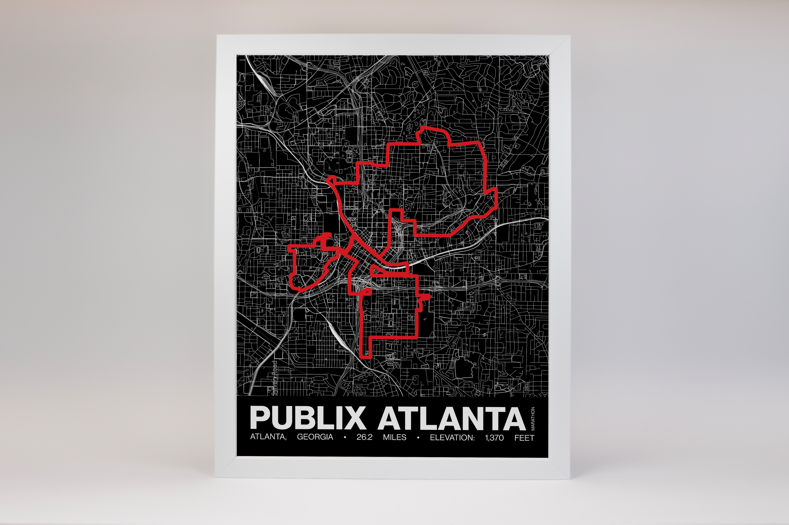 Publix Atlanta Marathon Poster - Grid Style