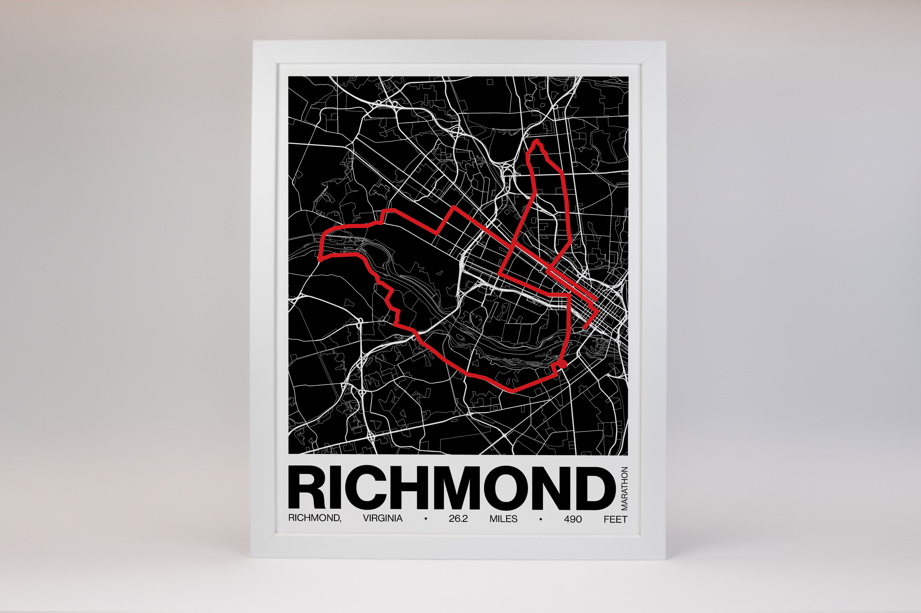 Richmond Marathon Poster - Grid Style