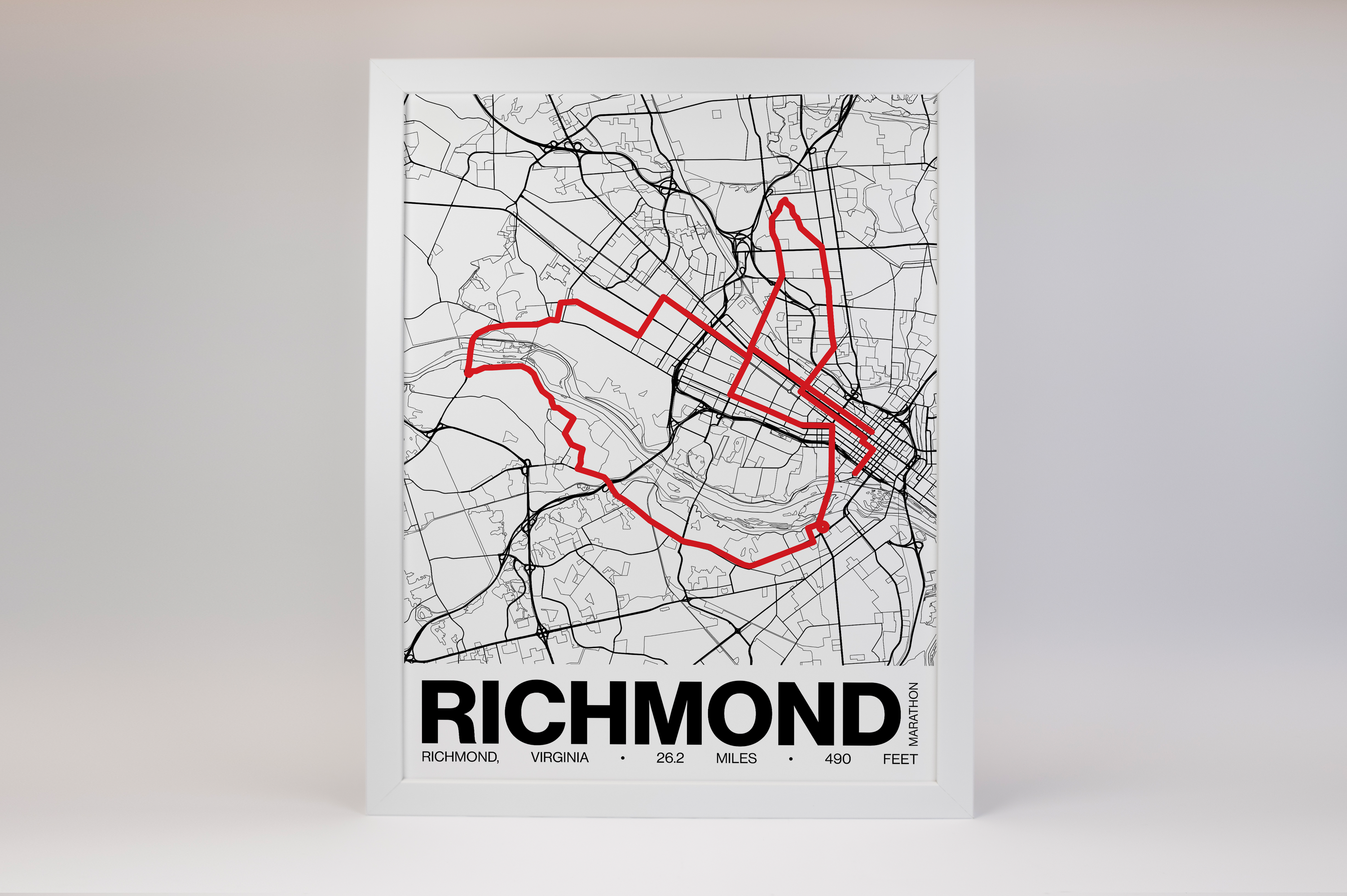 Richmond Marathon Poster - Grid Style