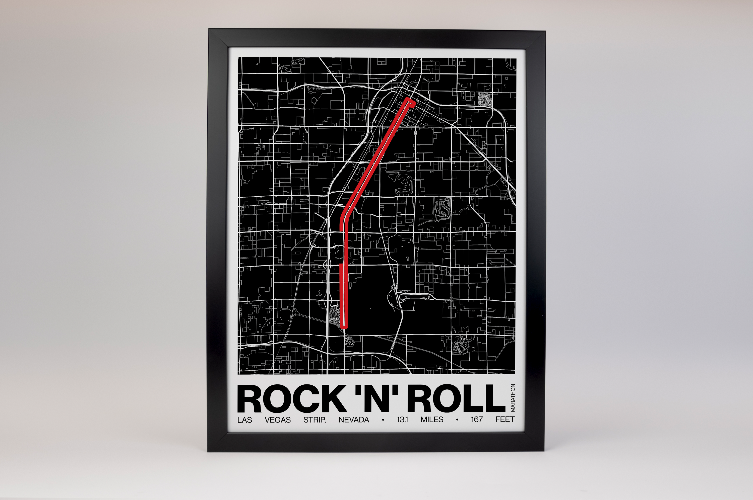 Rock 'n' Roll Las Vegas Marathon Poster - Grid Style