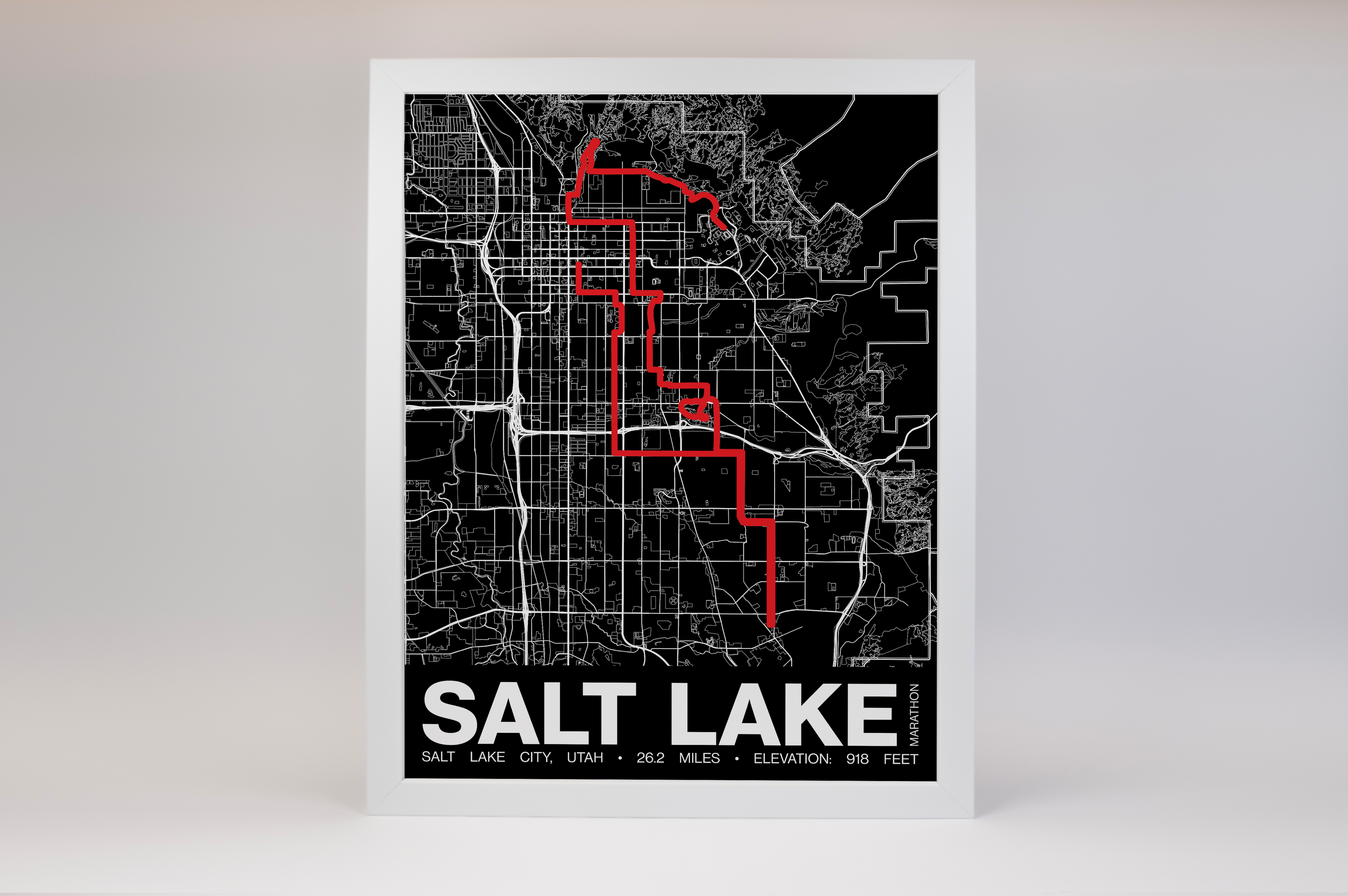 Salt Lake City Marathon Poster - Grid Style