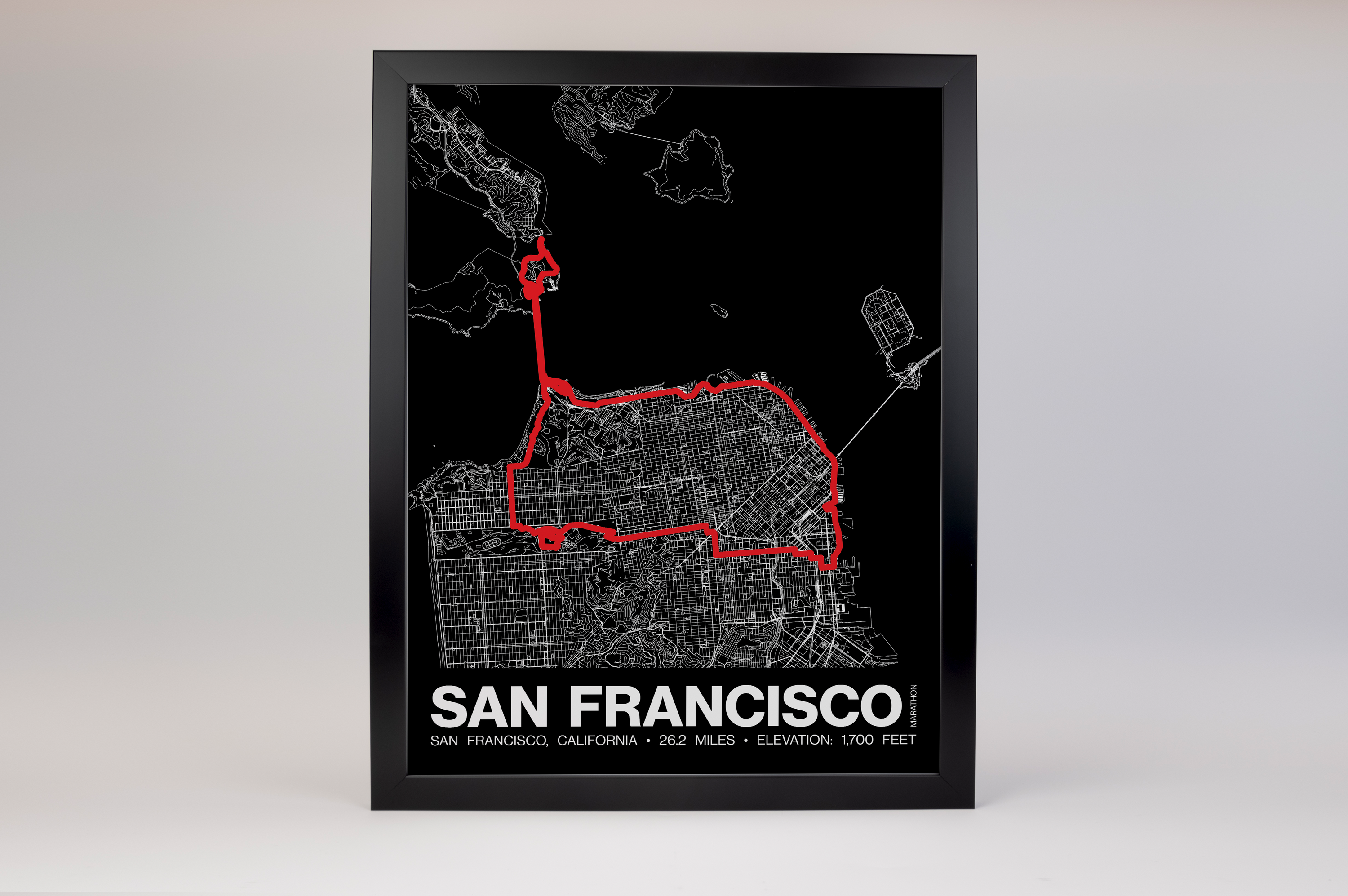San Francisco Marathon Poster - Grid Style