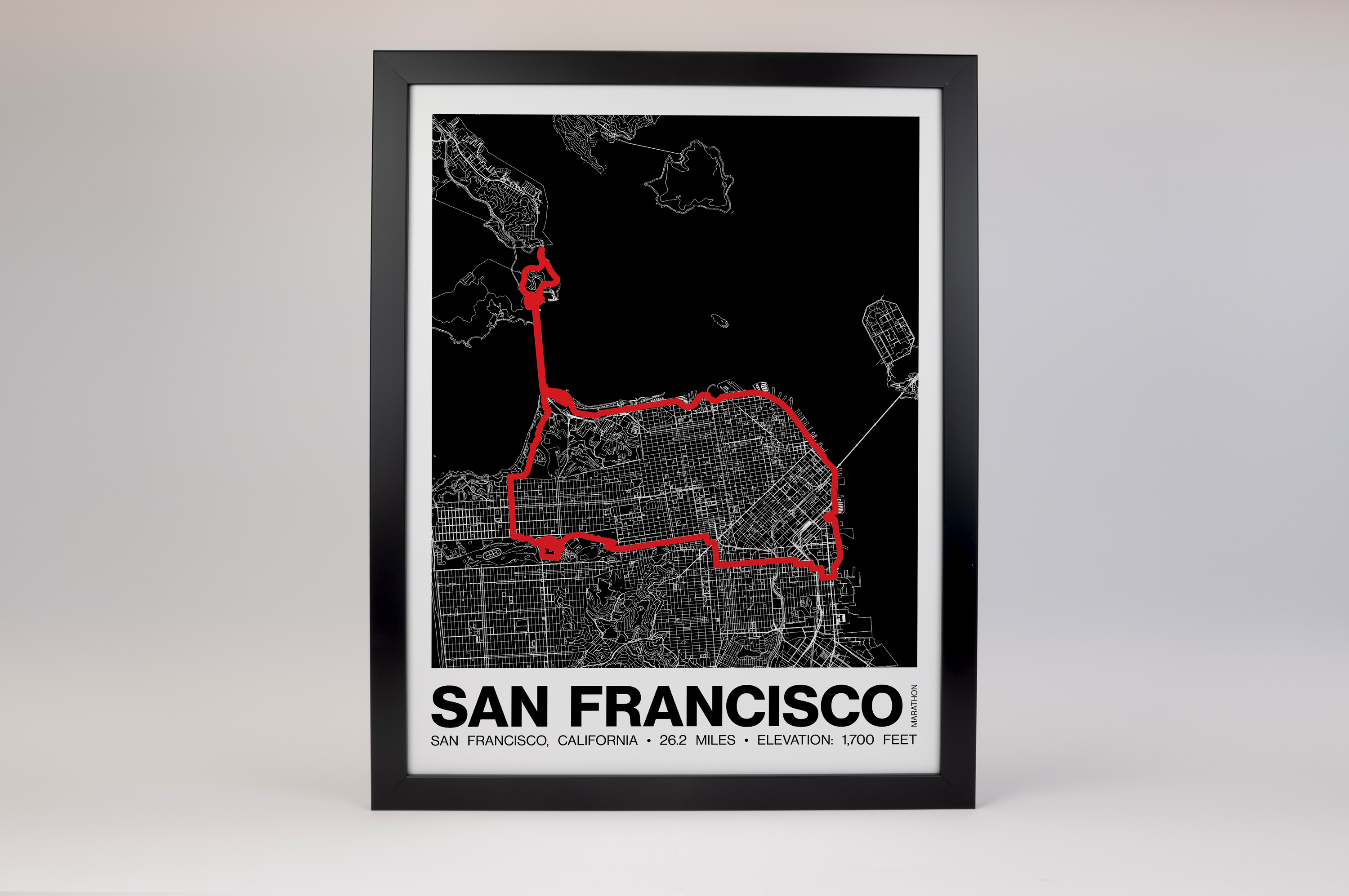 San Francisco Marathon Poster - Grid Style