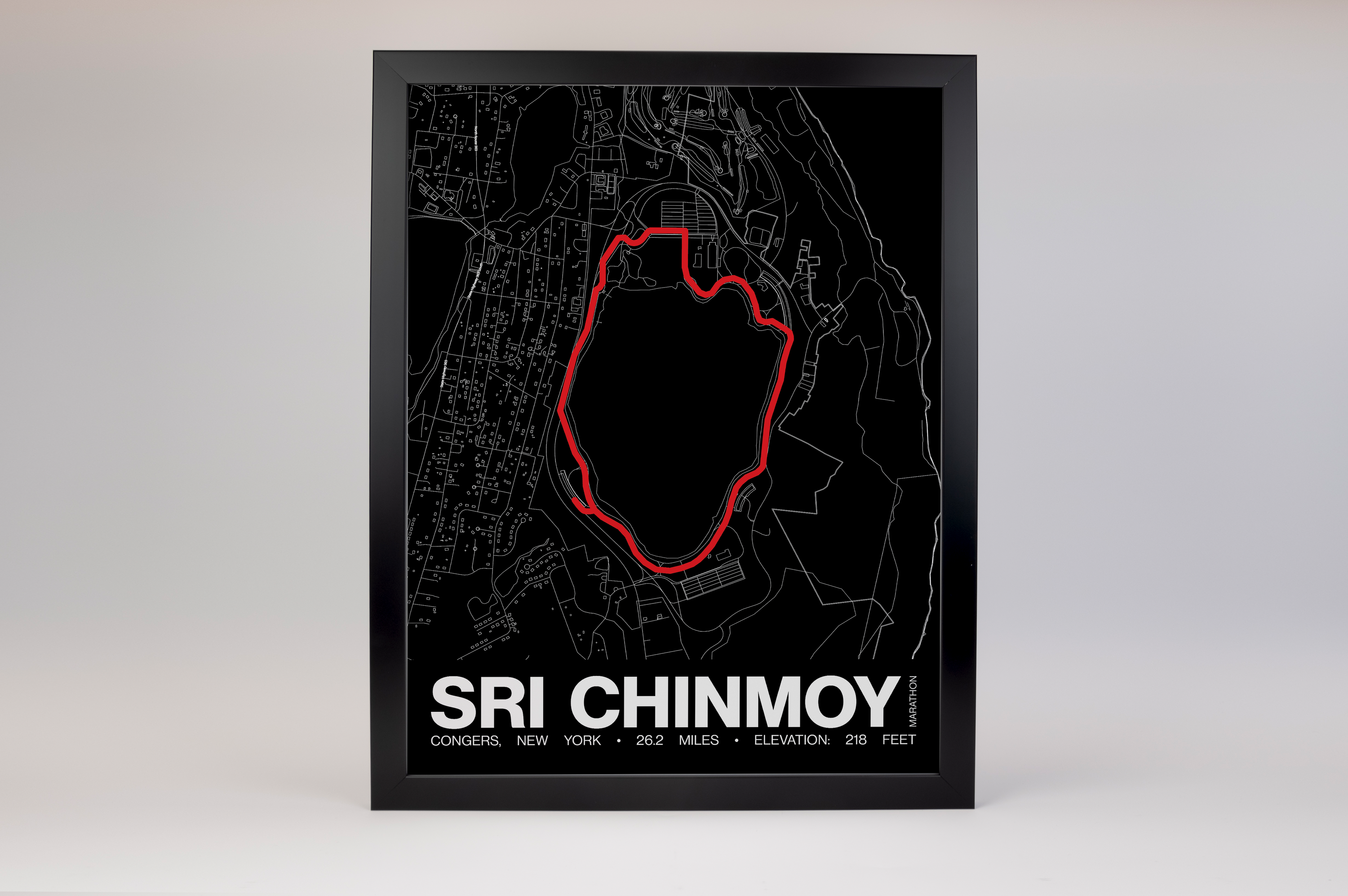 Sri Chinmoy Marathon Poster - Grid Style