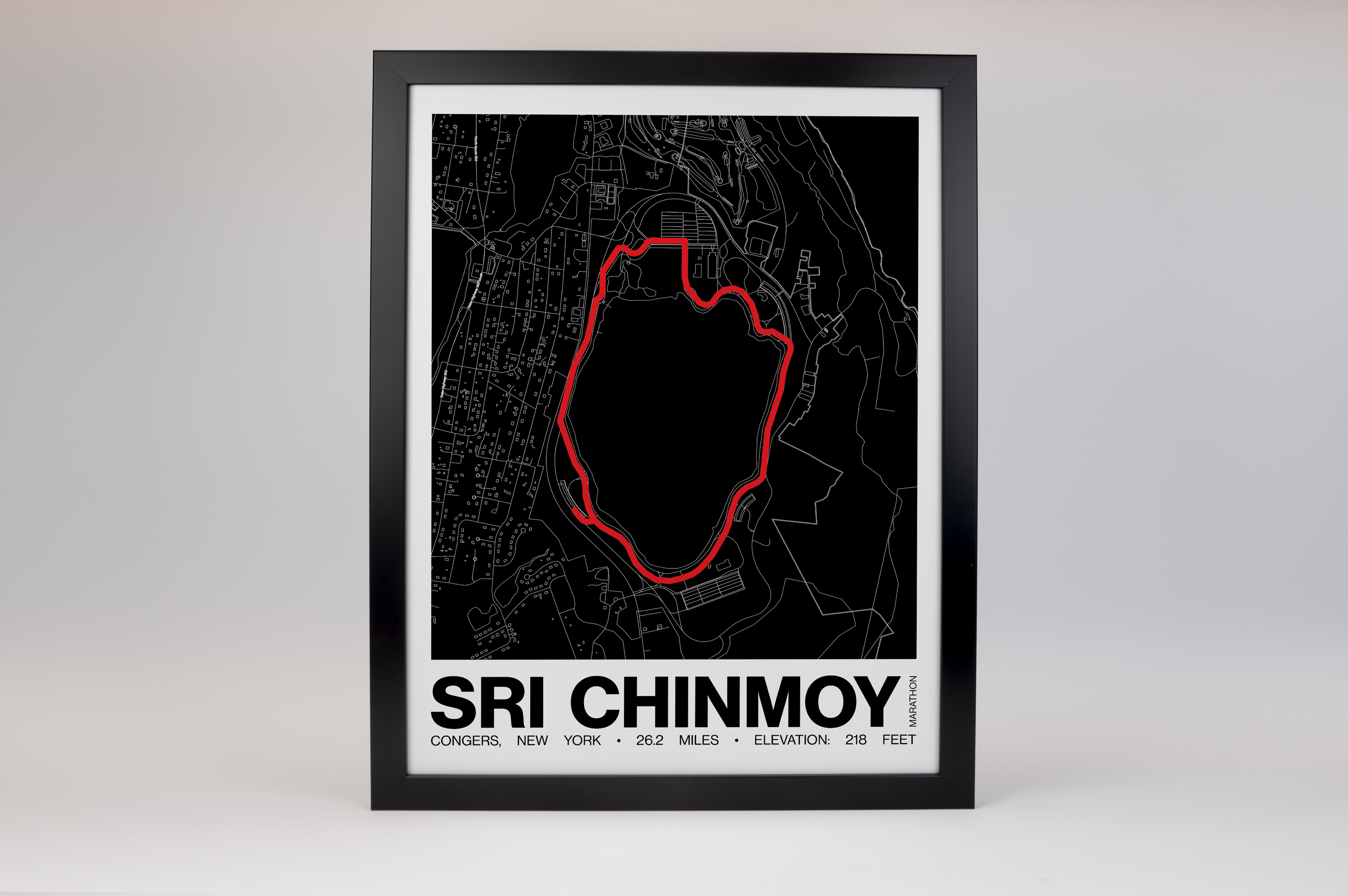Sri Chinmoy Marathon Poster - Grid Style