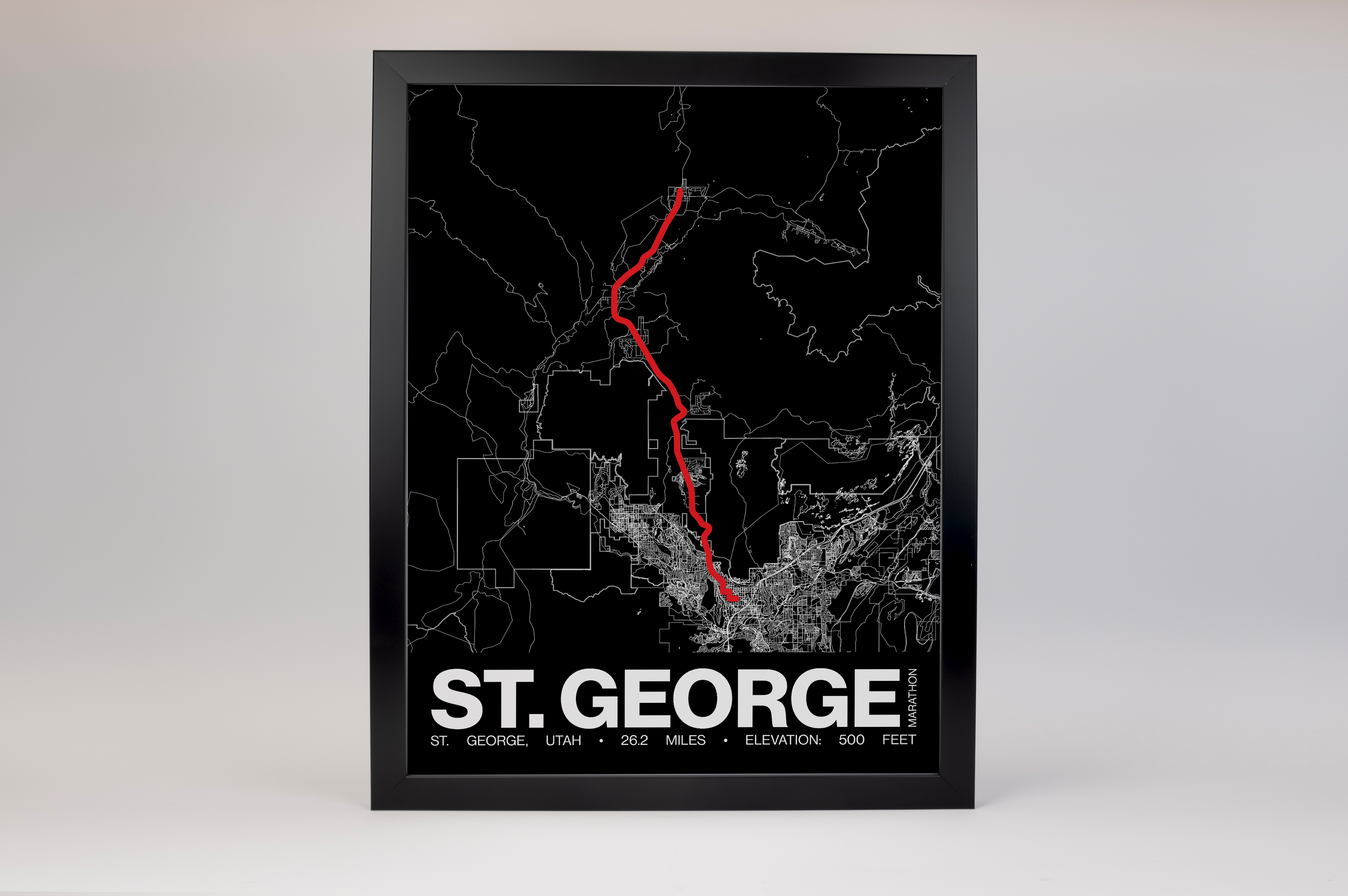 St. George Marathon Poster - Grid Style