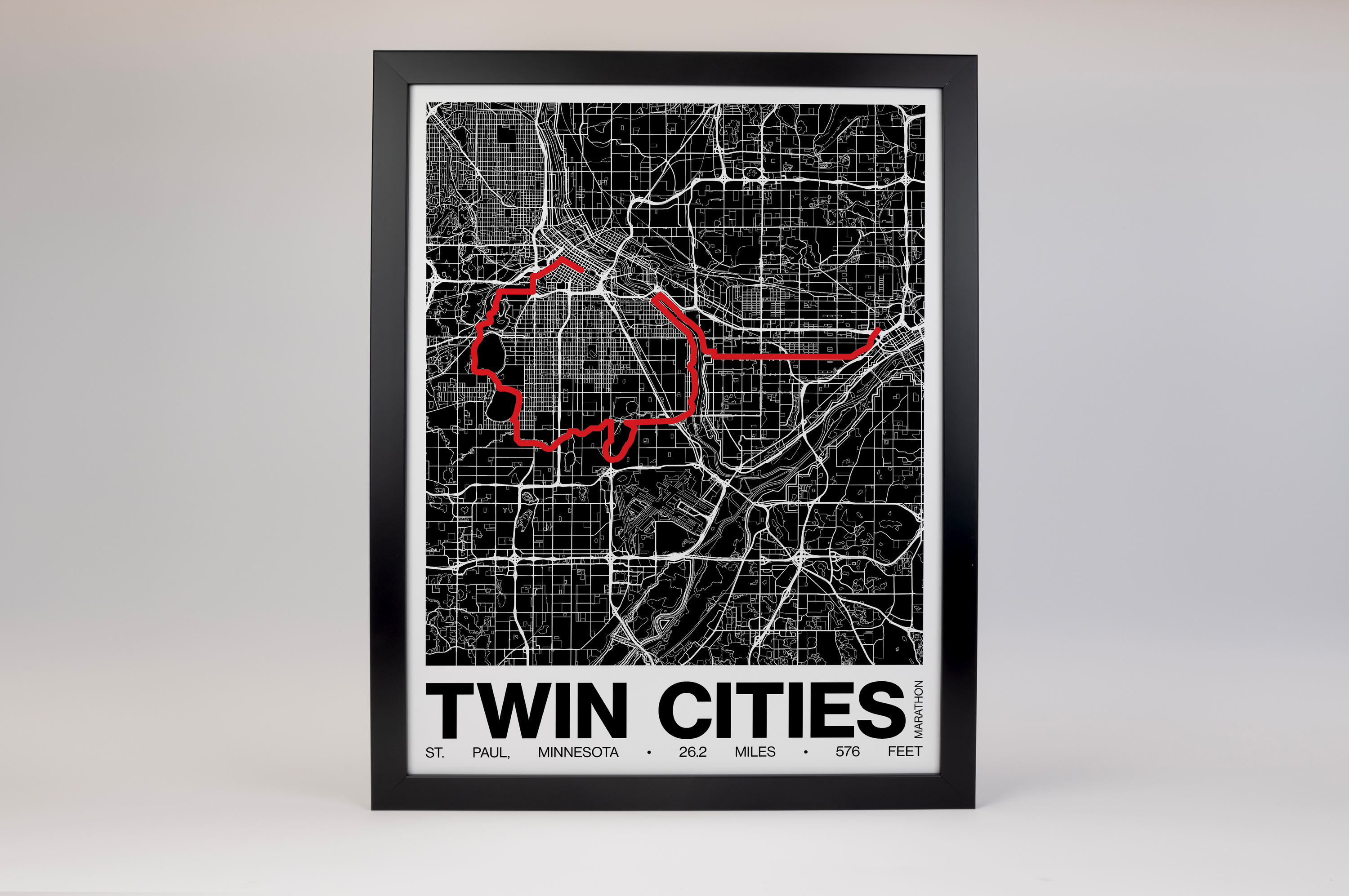 Twin Cities Marathon Poster - Grid Style
