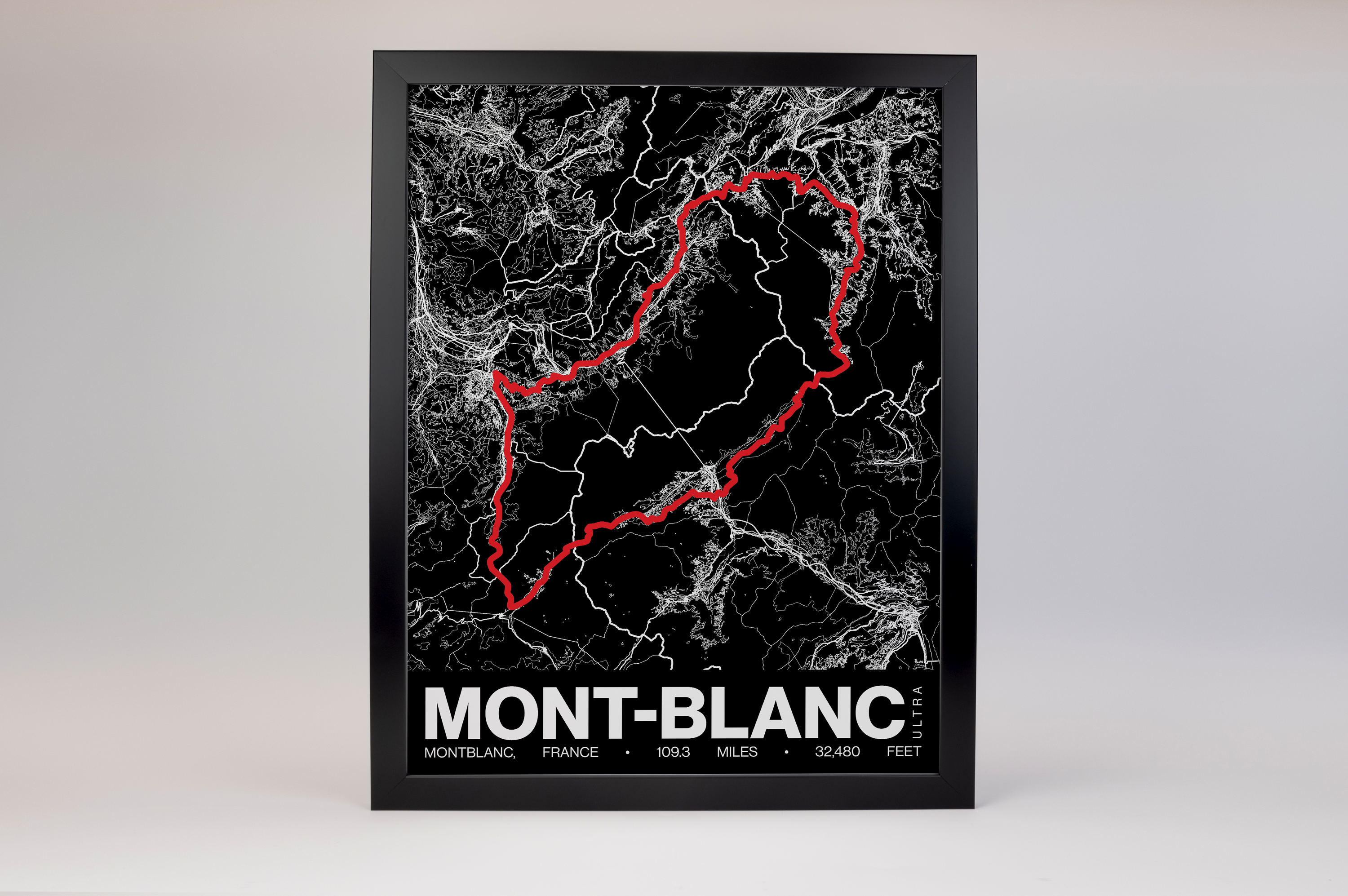 UTMB (Ultra-Trail du Mont-Blanc) Poster - Grid Style