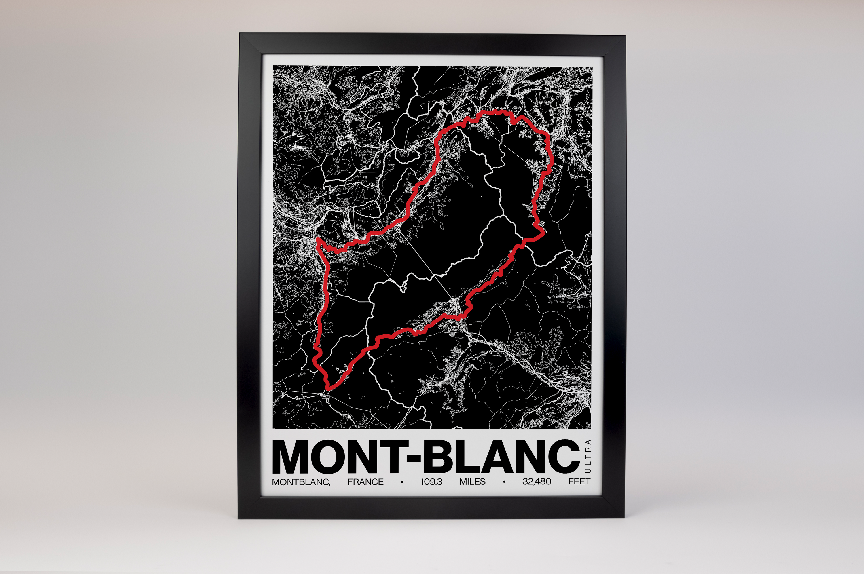 UTMB (Ultra-Trail du Mont-Blanc) Poster - Grid Style