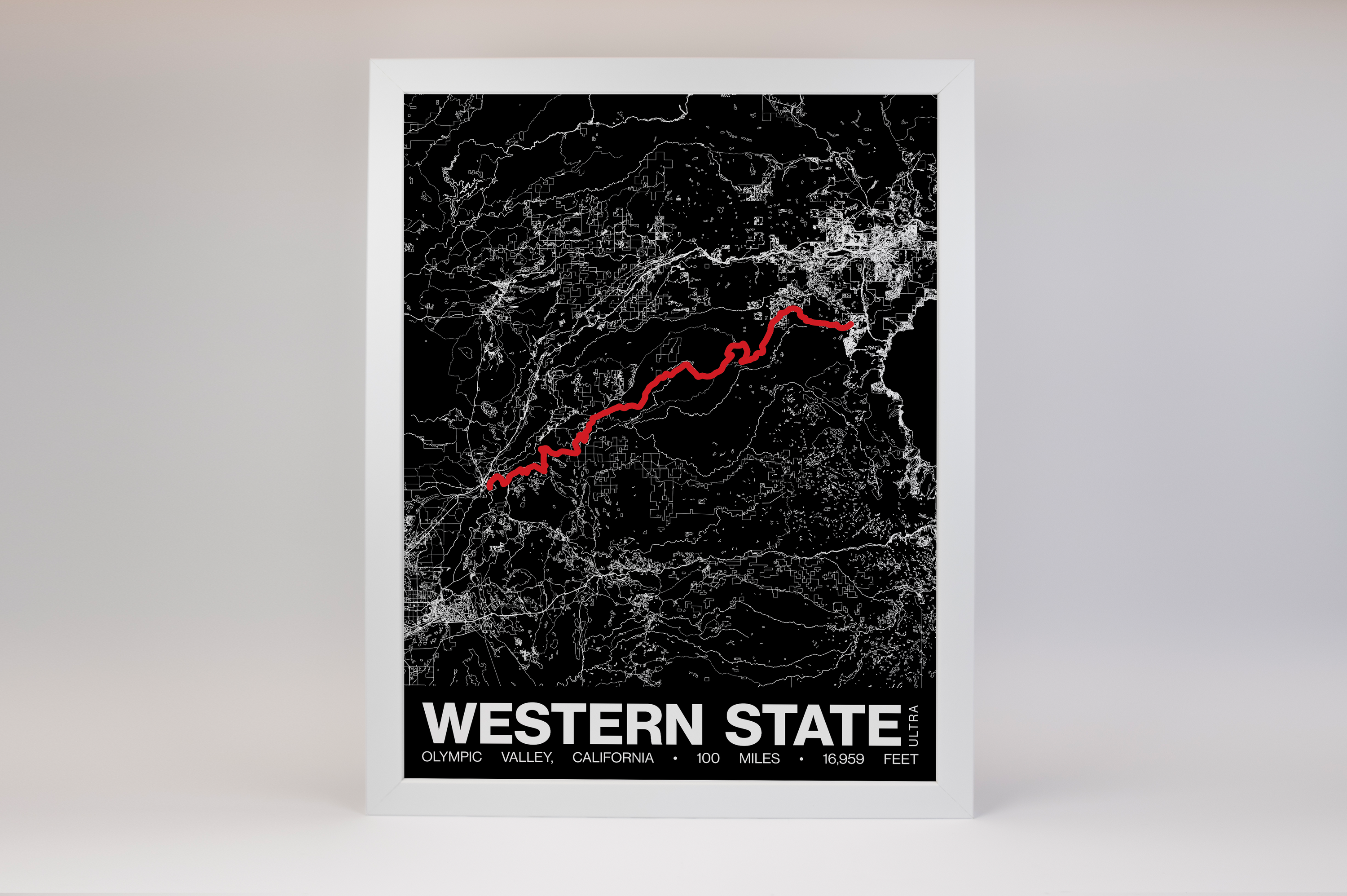 Western 100 Endurance Run Poster - Grid Style