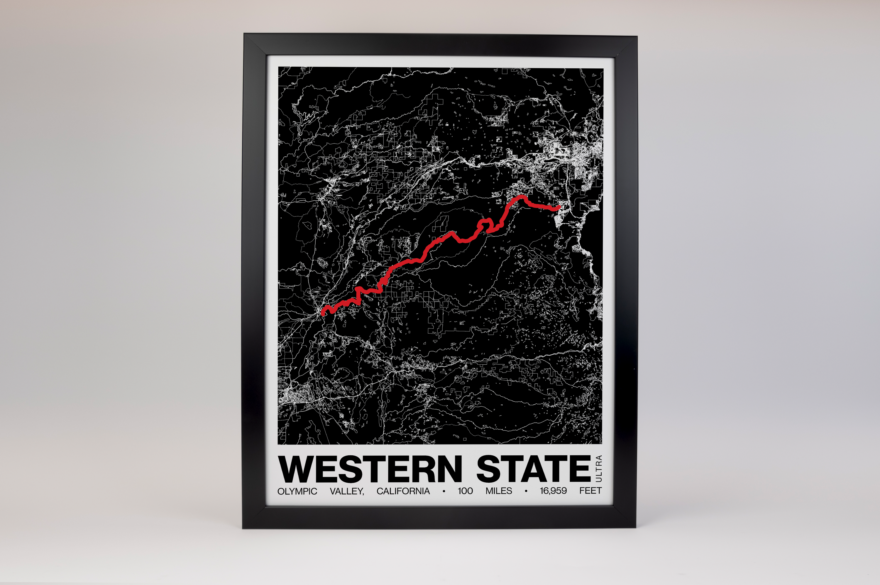 Western 100 Endurance Run Poster - Grid Style