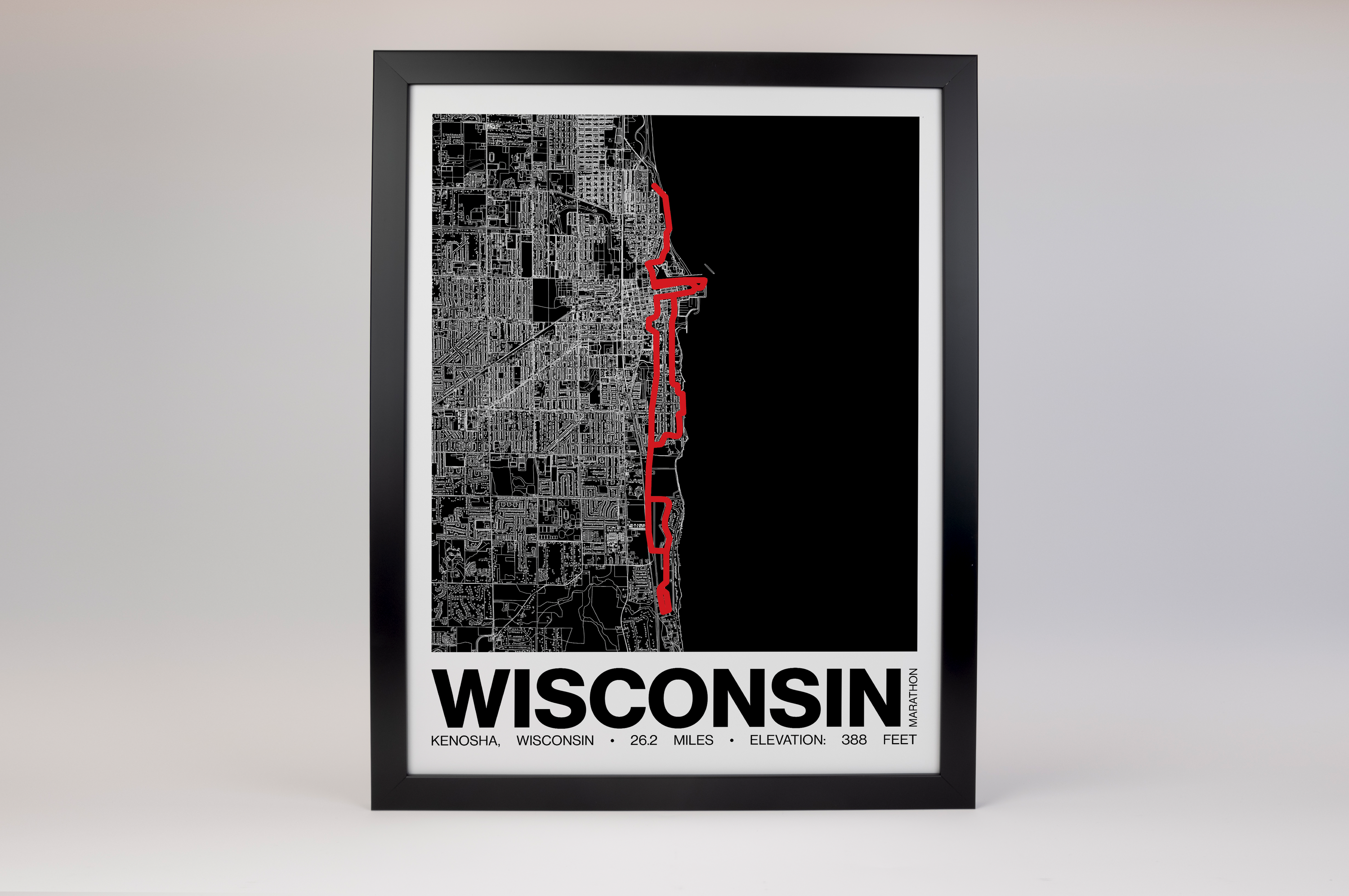 Wisconsin Marathon Poster - Grid Style