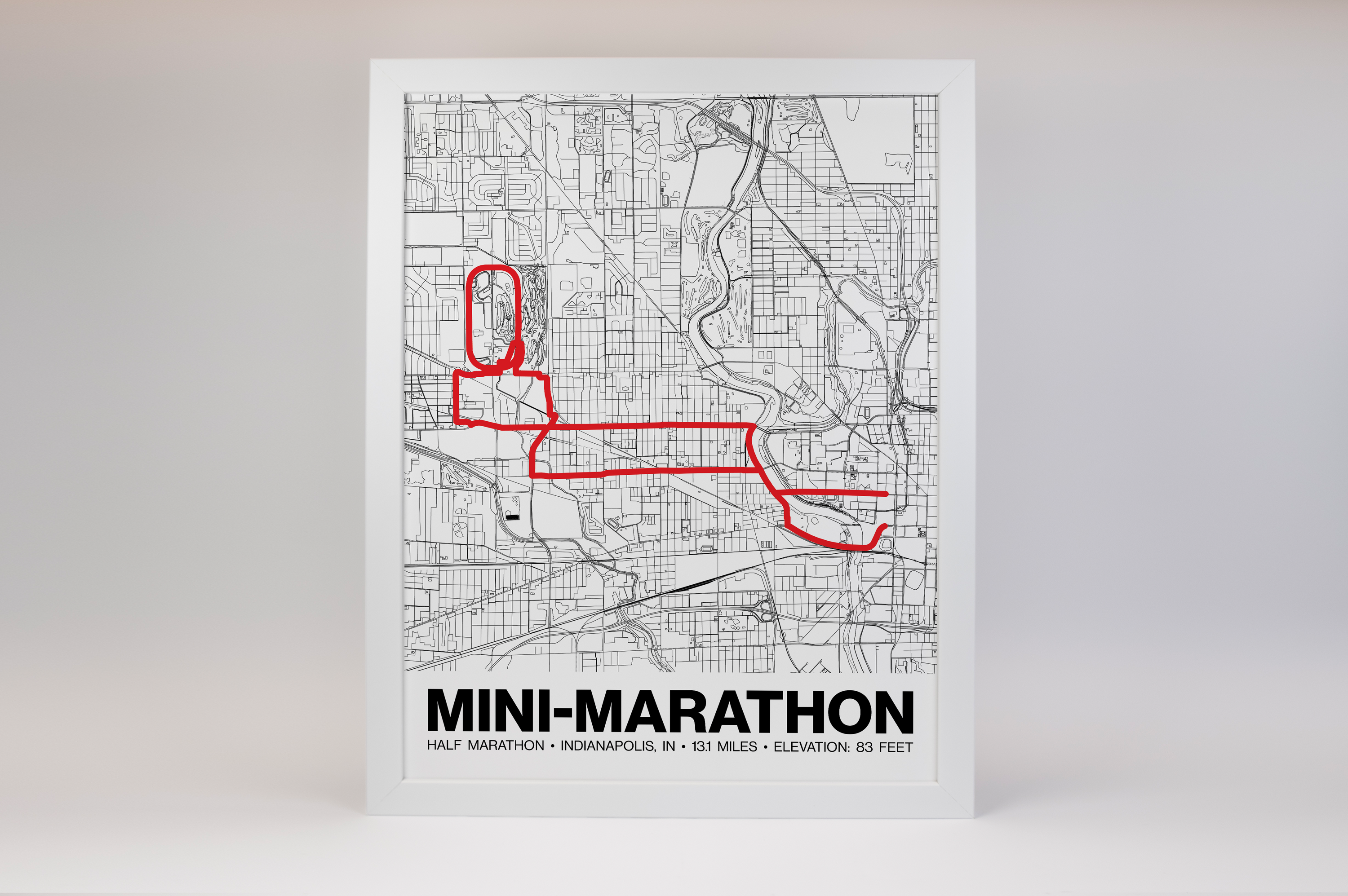 500 Festival Mini-Marathon Poster - Grid Style