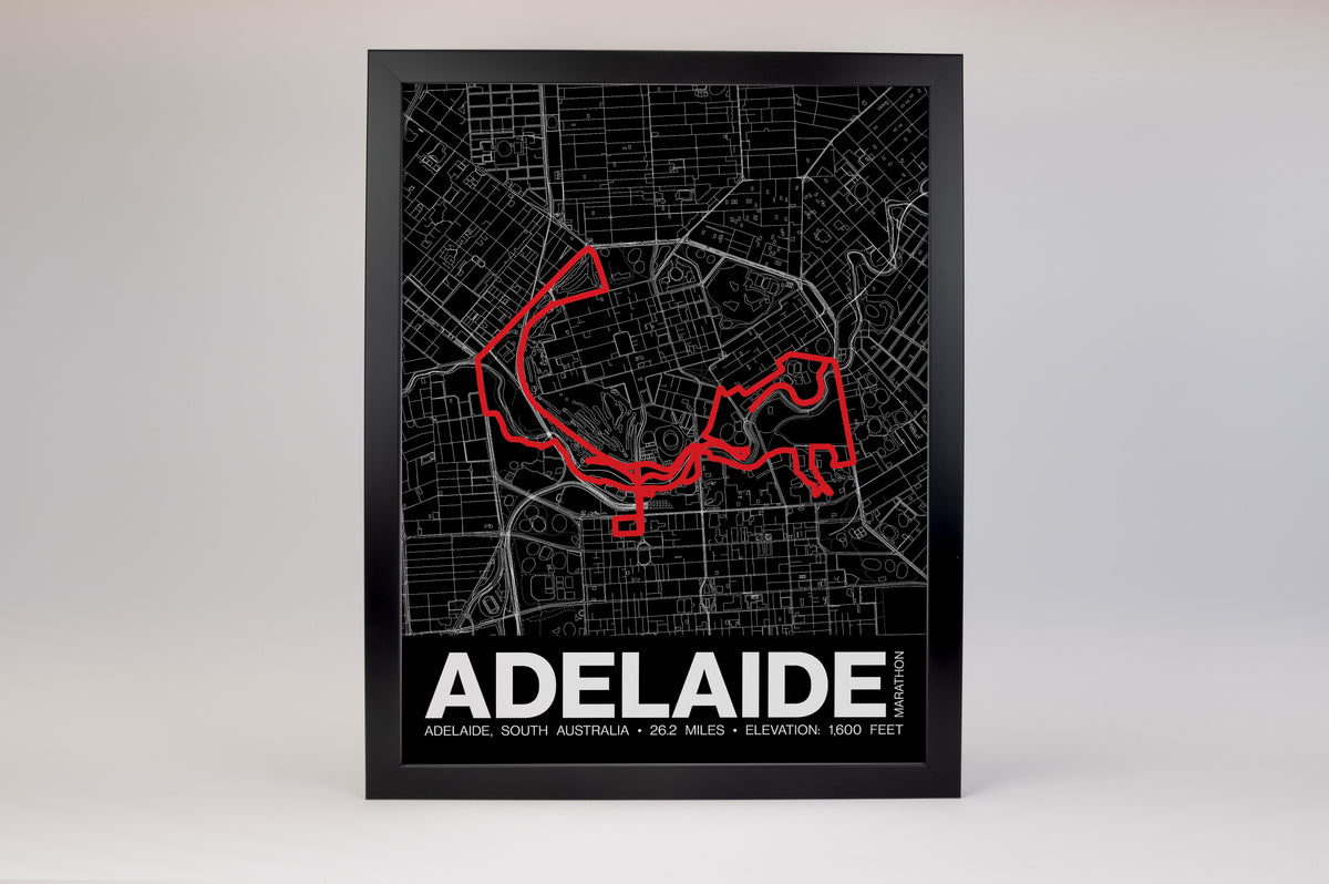 Adelaide Marathon Poster - Grid Style