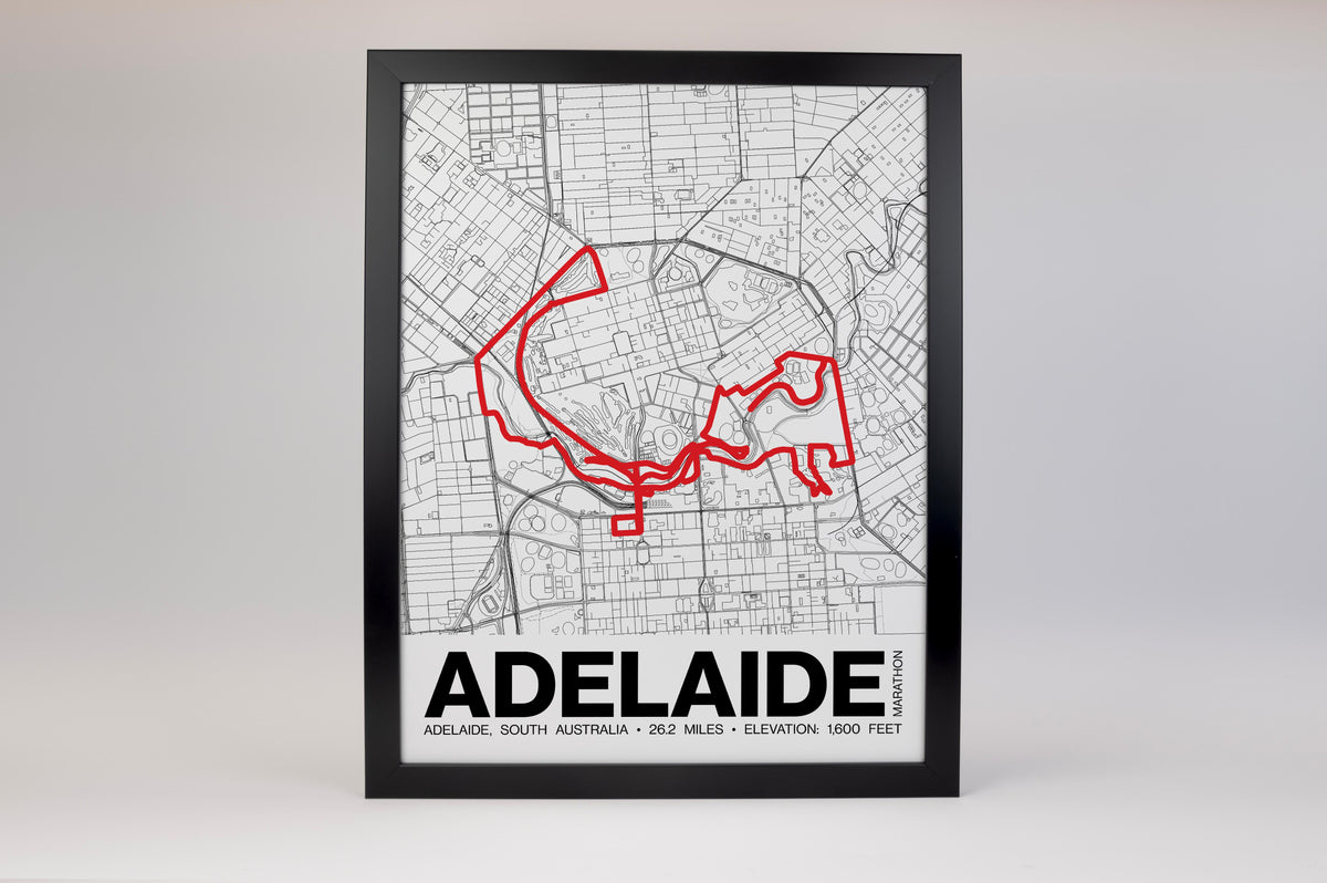 Adelaide Marathon Poster - Grid Style