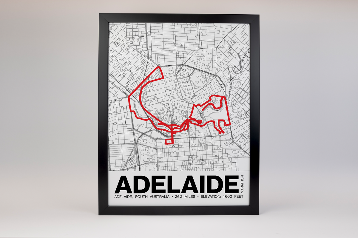 Adelaide Marathon Poster - Grid Style