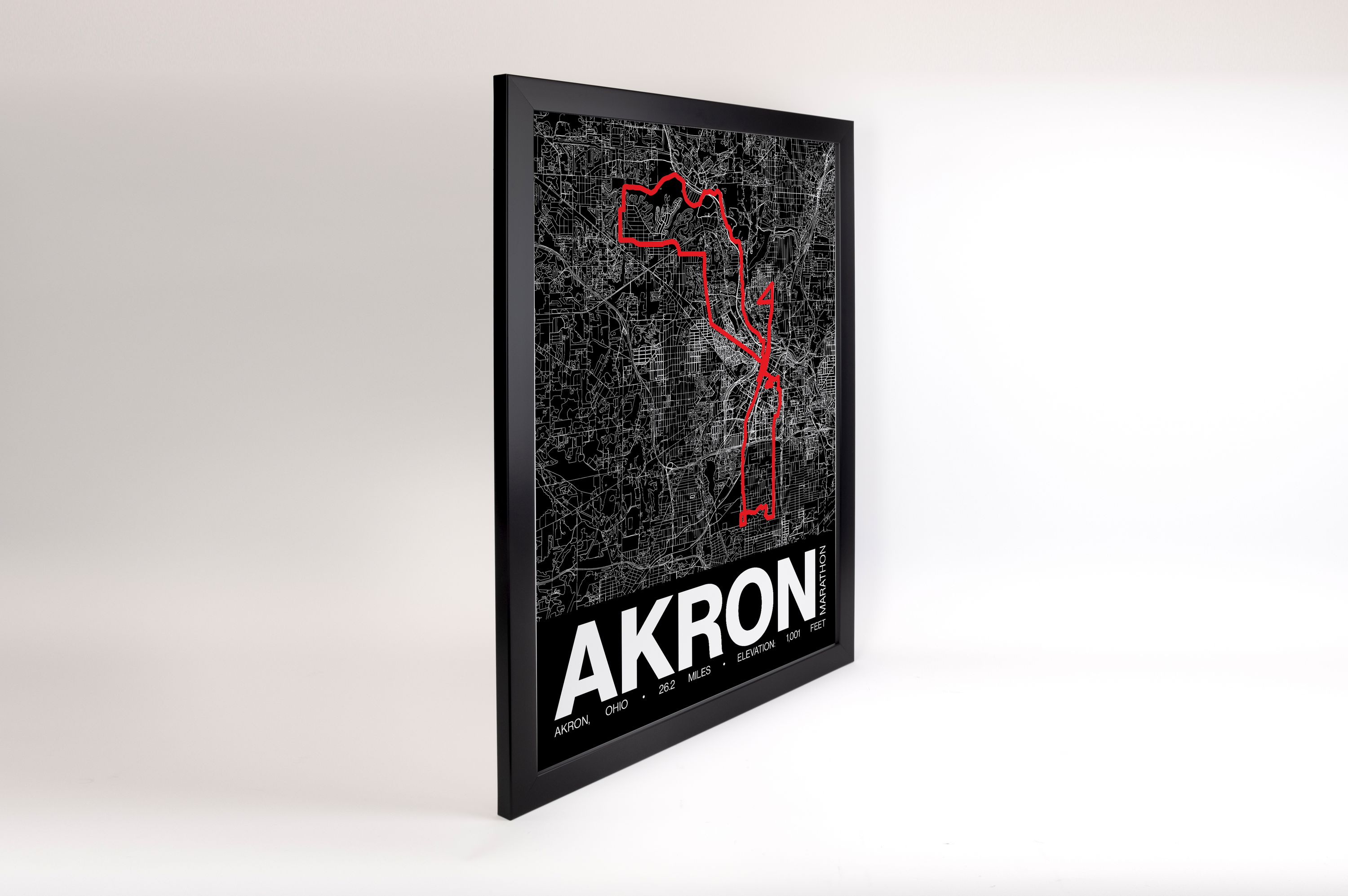 Akron Marathon Poster - Grid Style