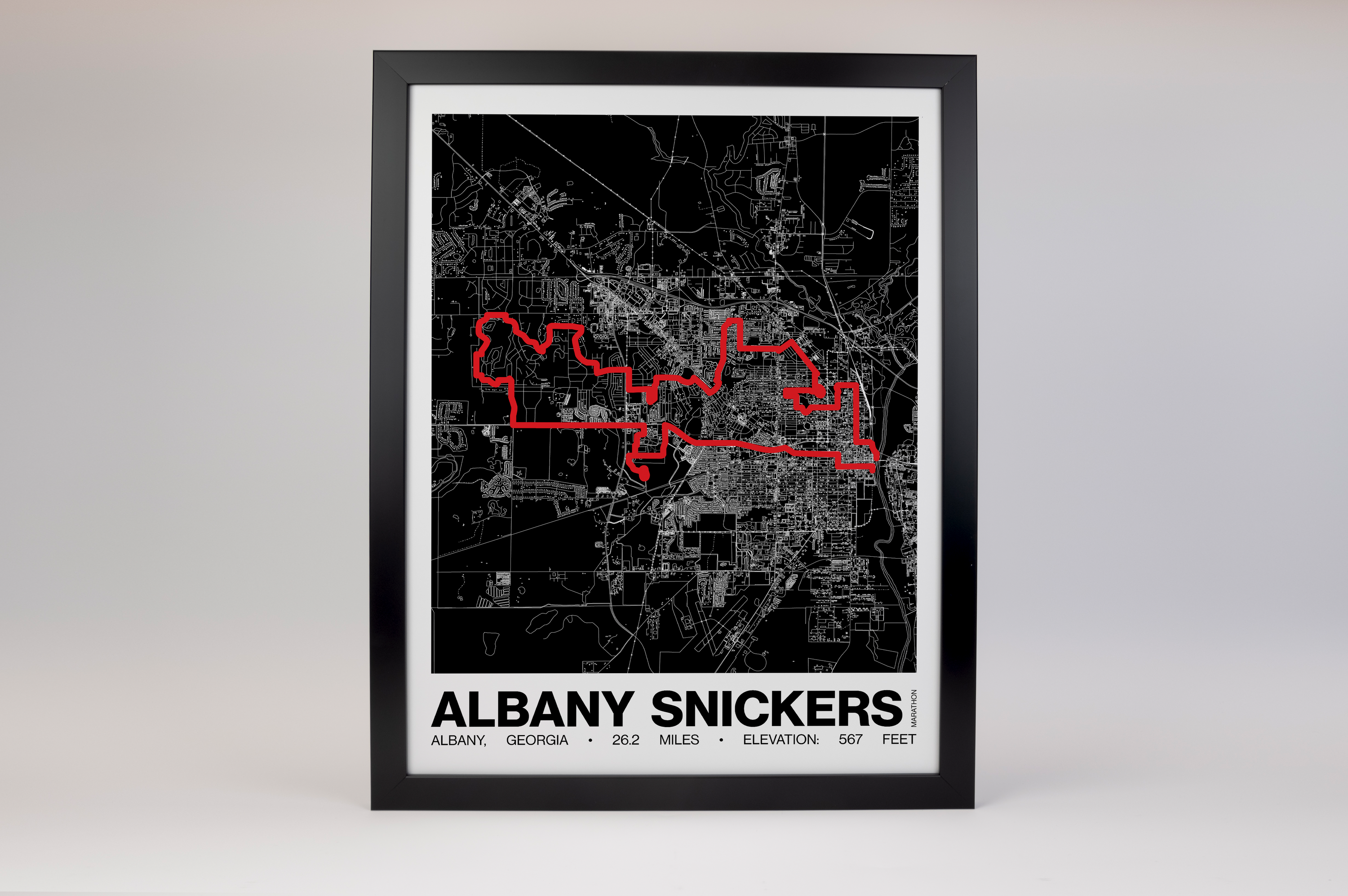 Albany Snickers Marathon Poster - Grid Style