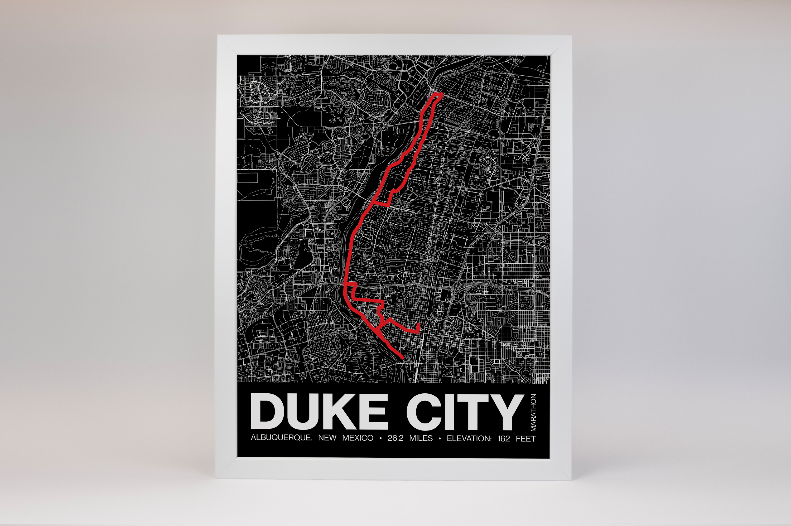 Albuquerque Duke City Marathon Poster - Grid Style