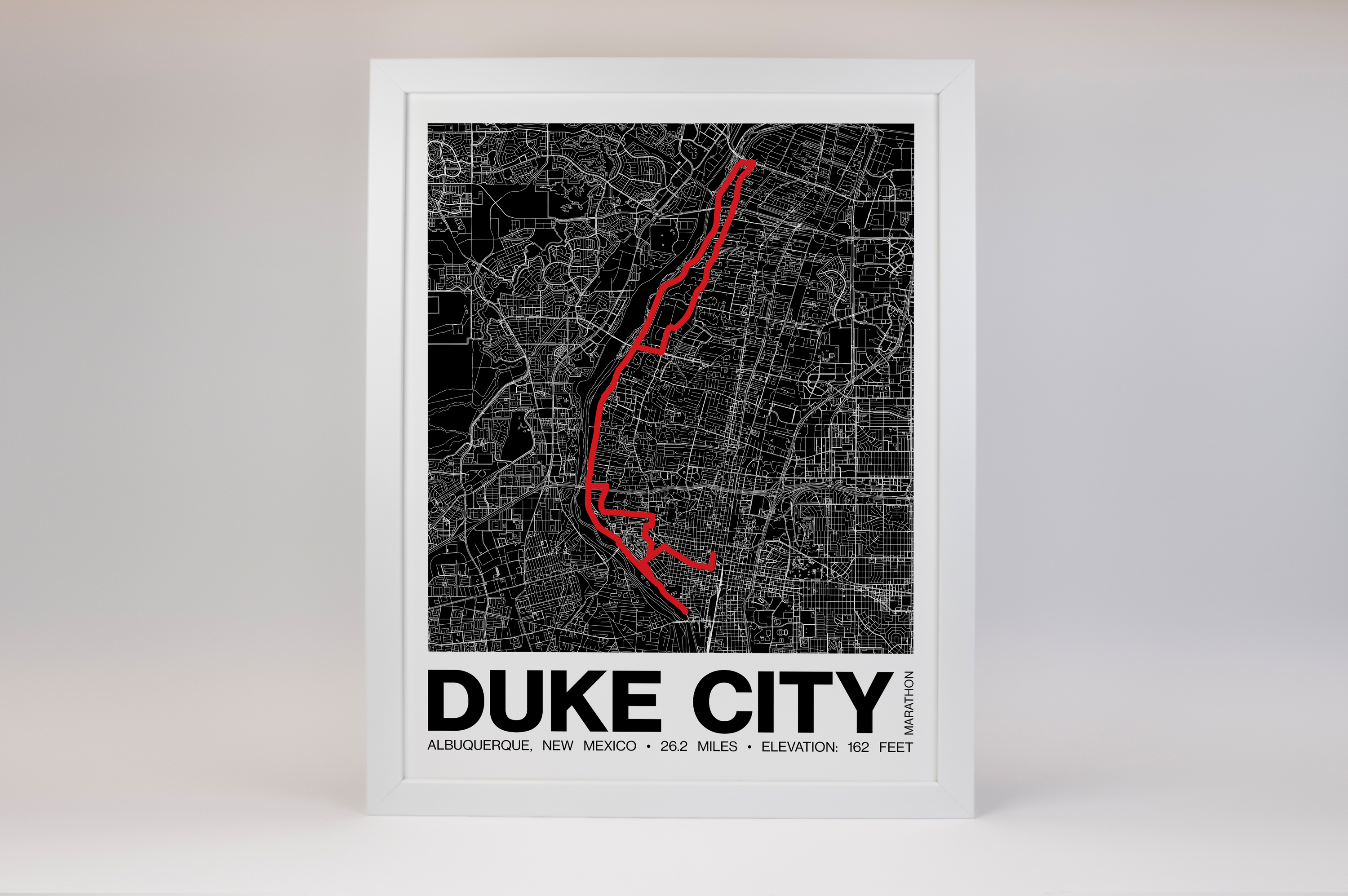 Albuquerque Duke City Marathon Poster - Grid Style