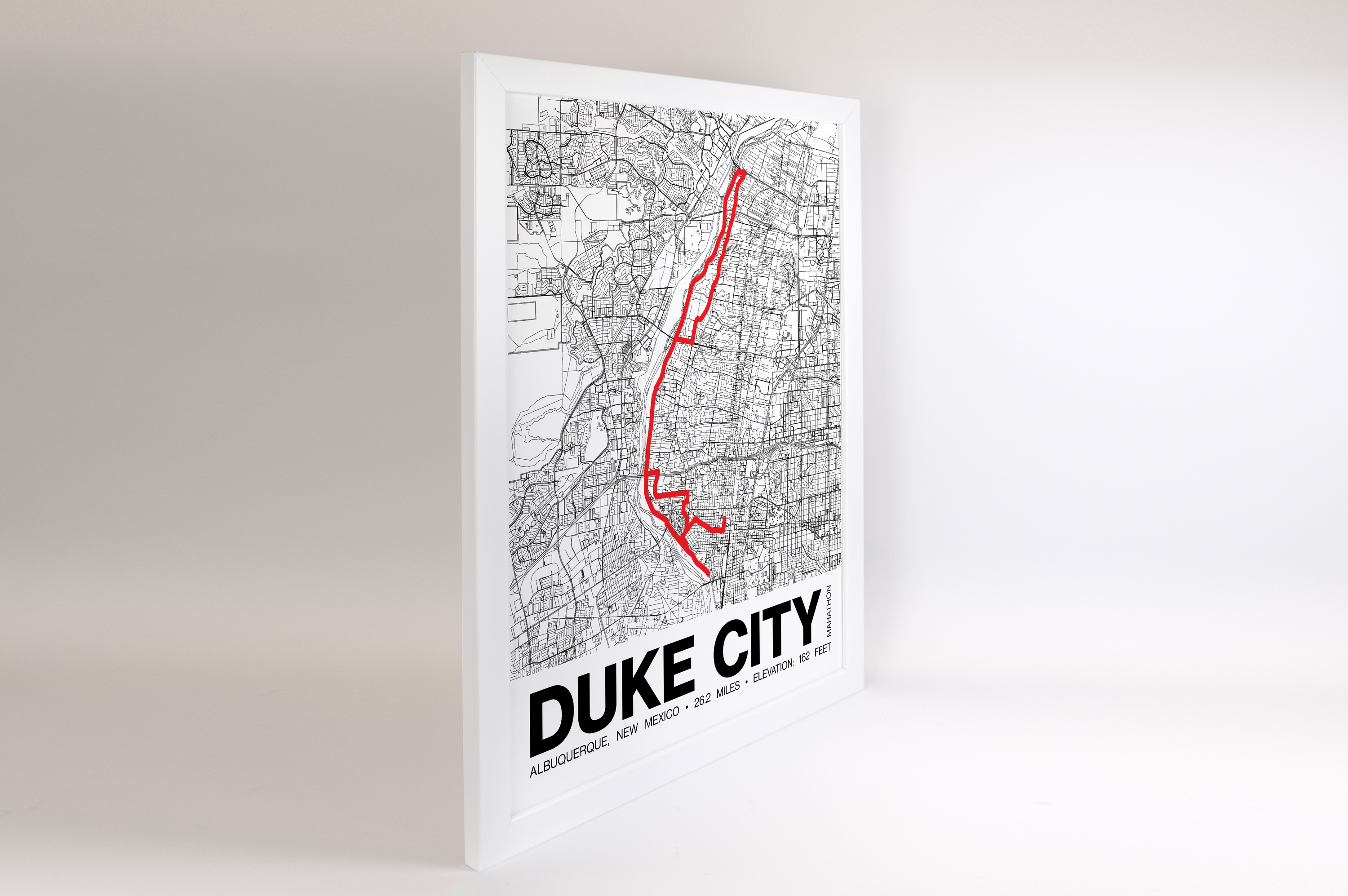 Albuquerque Duke City Marathon Poster - Grid Style