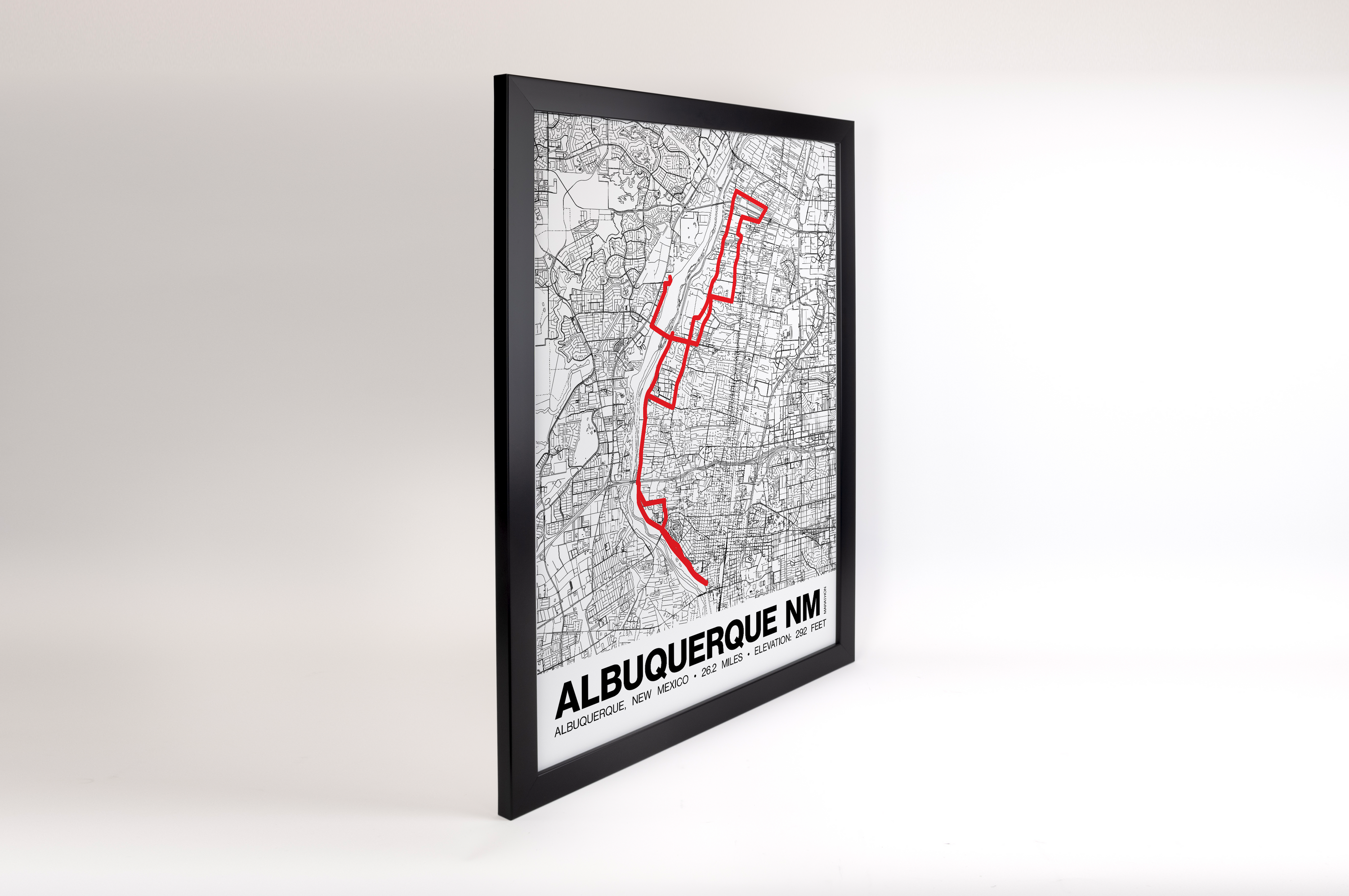 Albuquerque NM Marathon Poster - Grid Style