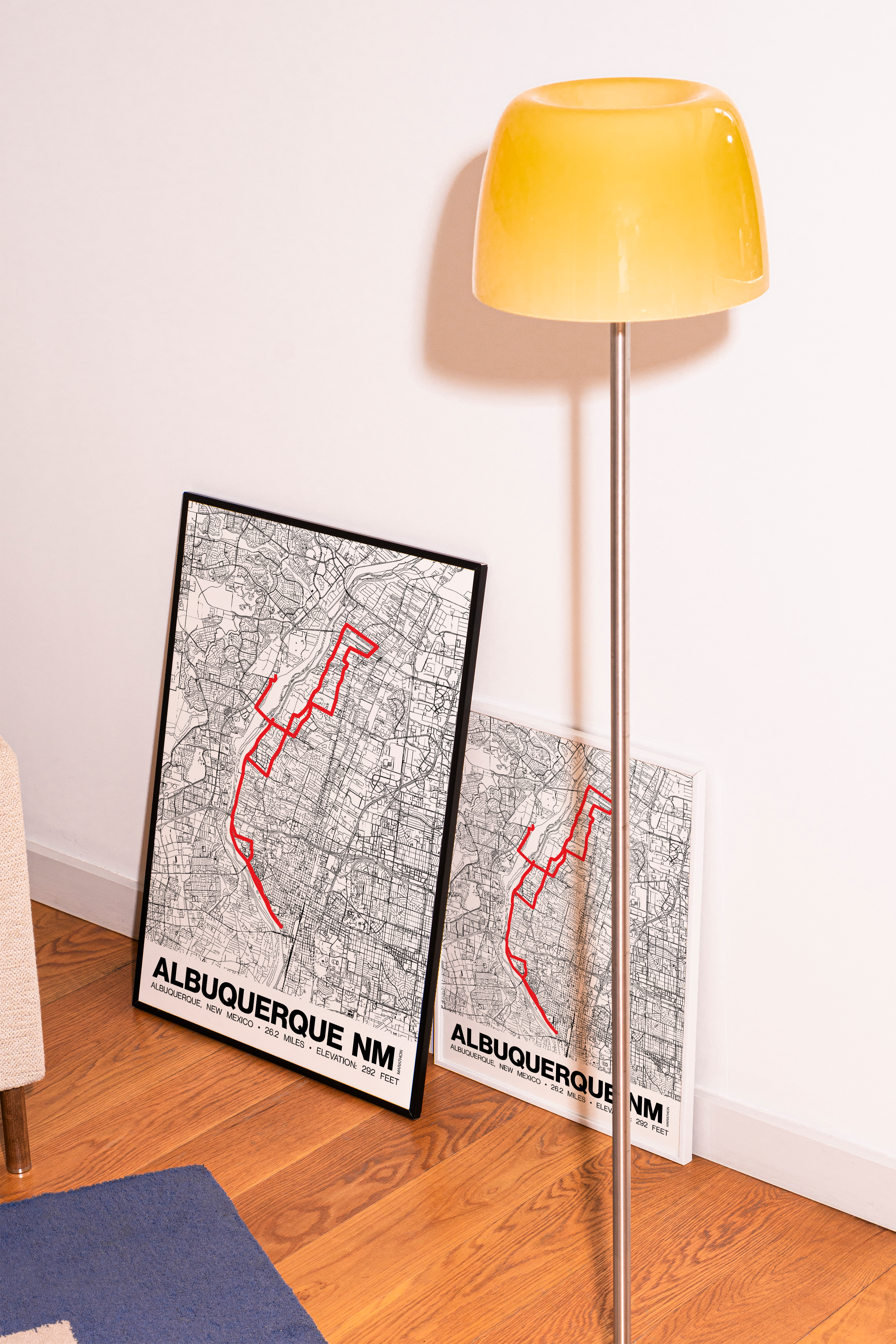 Albuquerque NM Marathon Poster - Grid Style