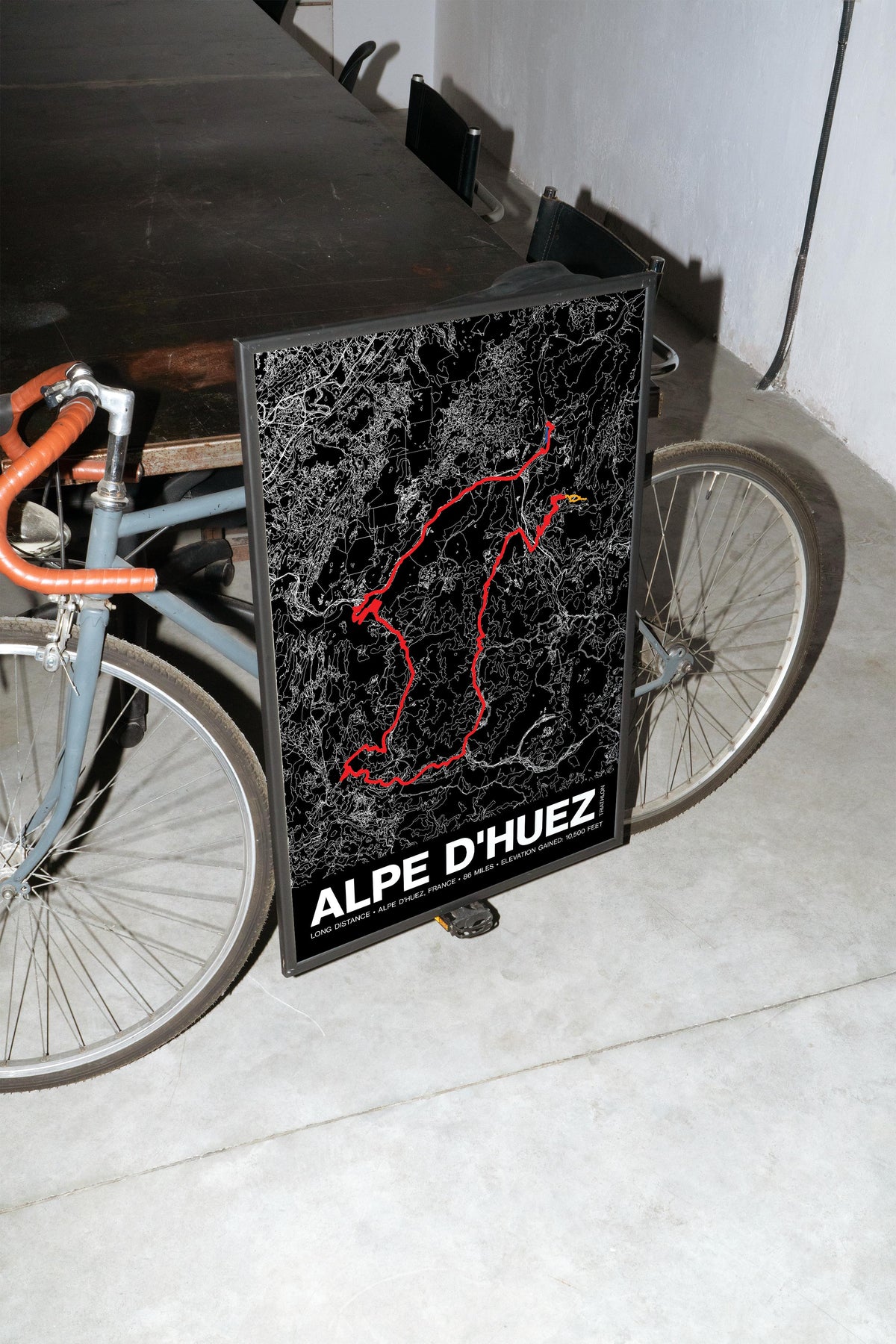 Alpe d'Huez Triathlon Long Distance Poster - Grid Style