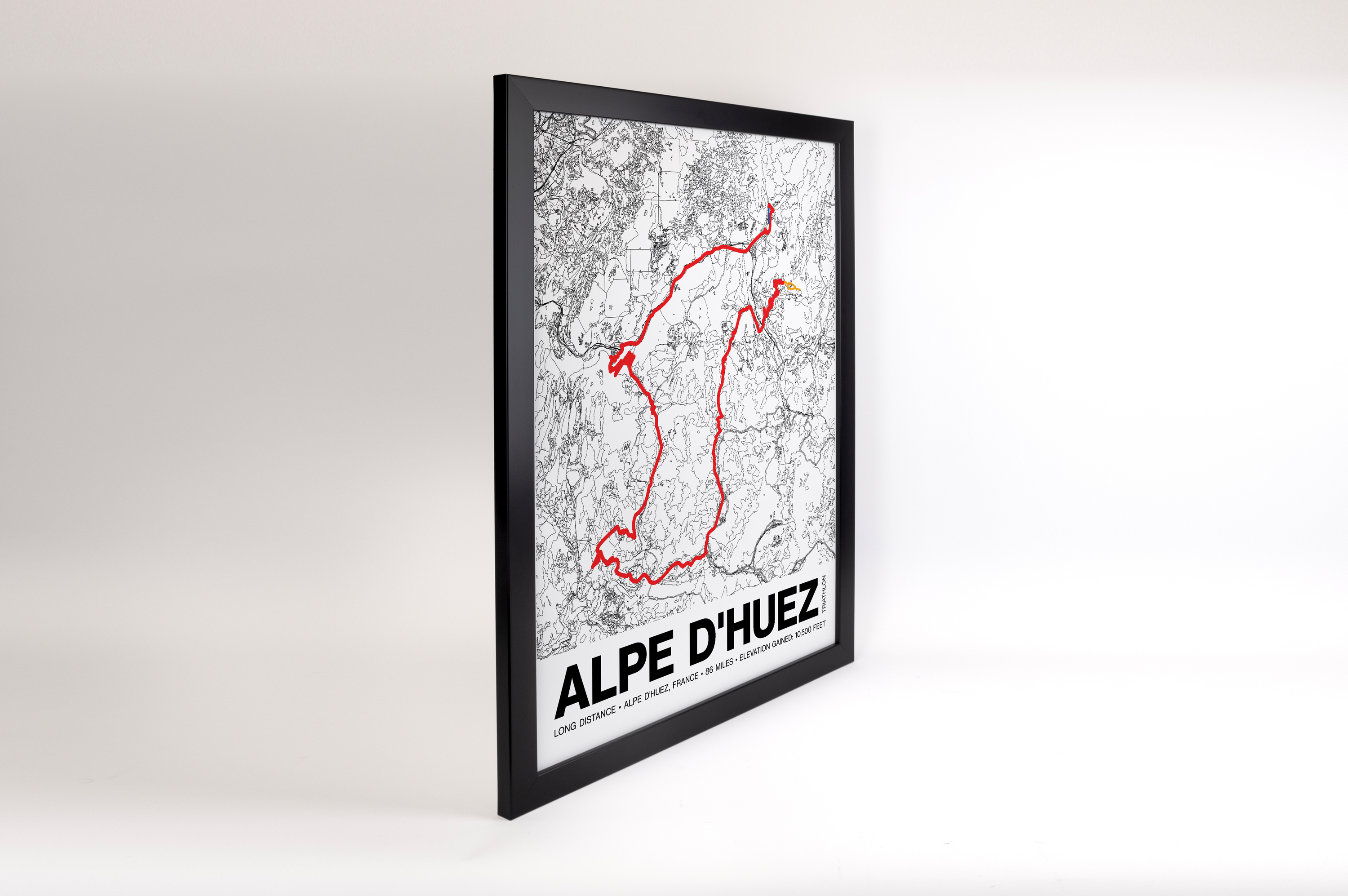 Alpe d'Huez Triathlon Long Distance Poster - Grid Style
